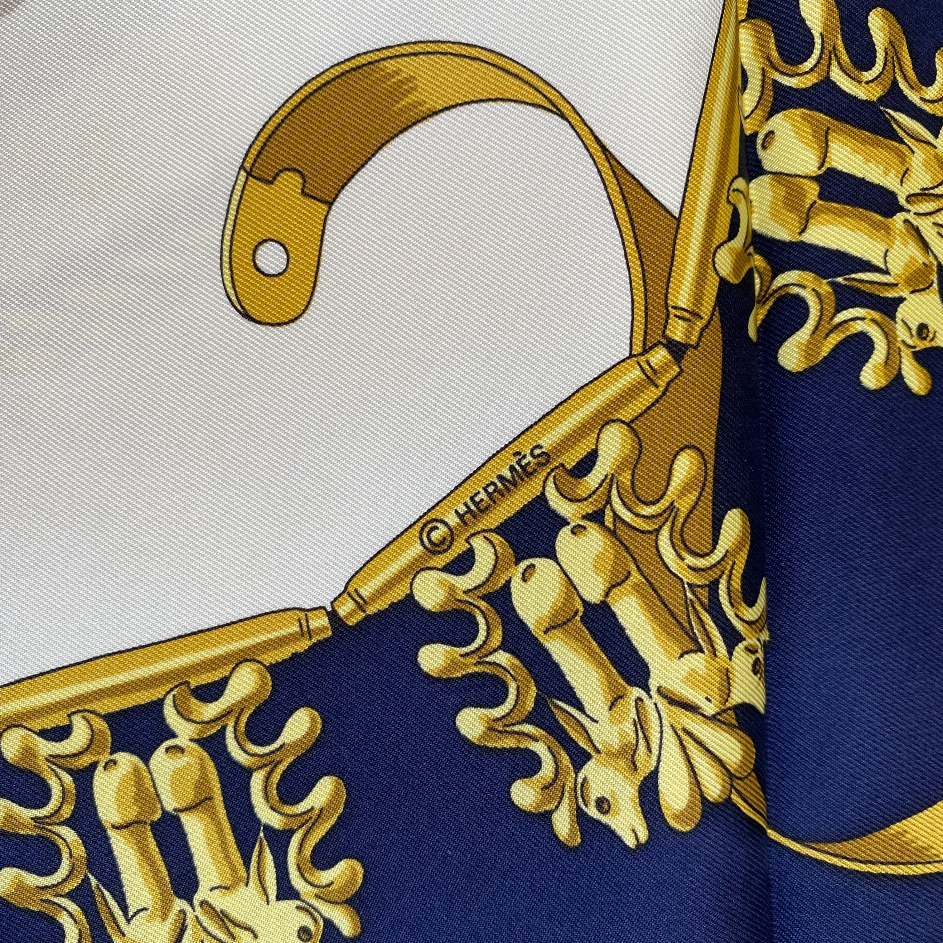 Hermès Les Cavaliers D’or Silk Scarf