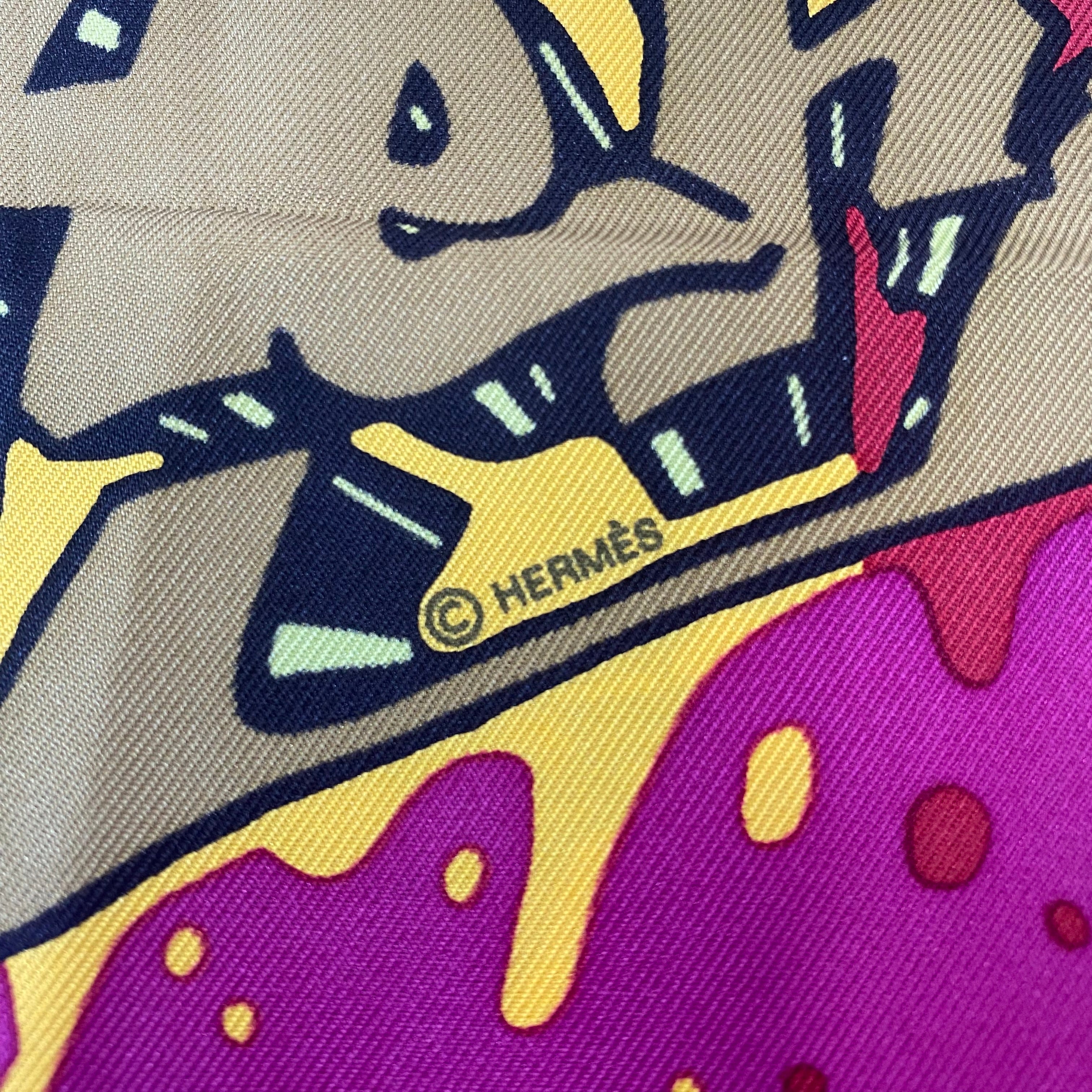 Pristine Hermès 45 Graff Silk Scarf