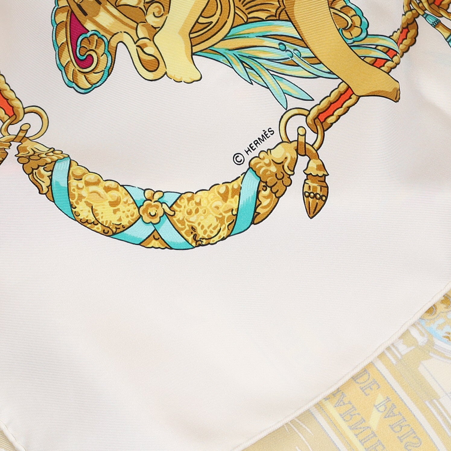 Hermès Hommage a Charles Garnier Architecte de L’Opera de Paris Silk Scarf