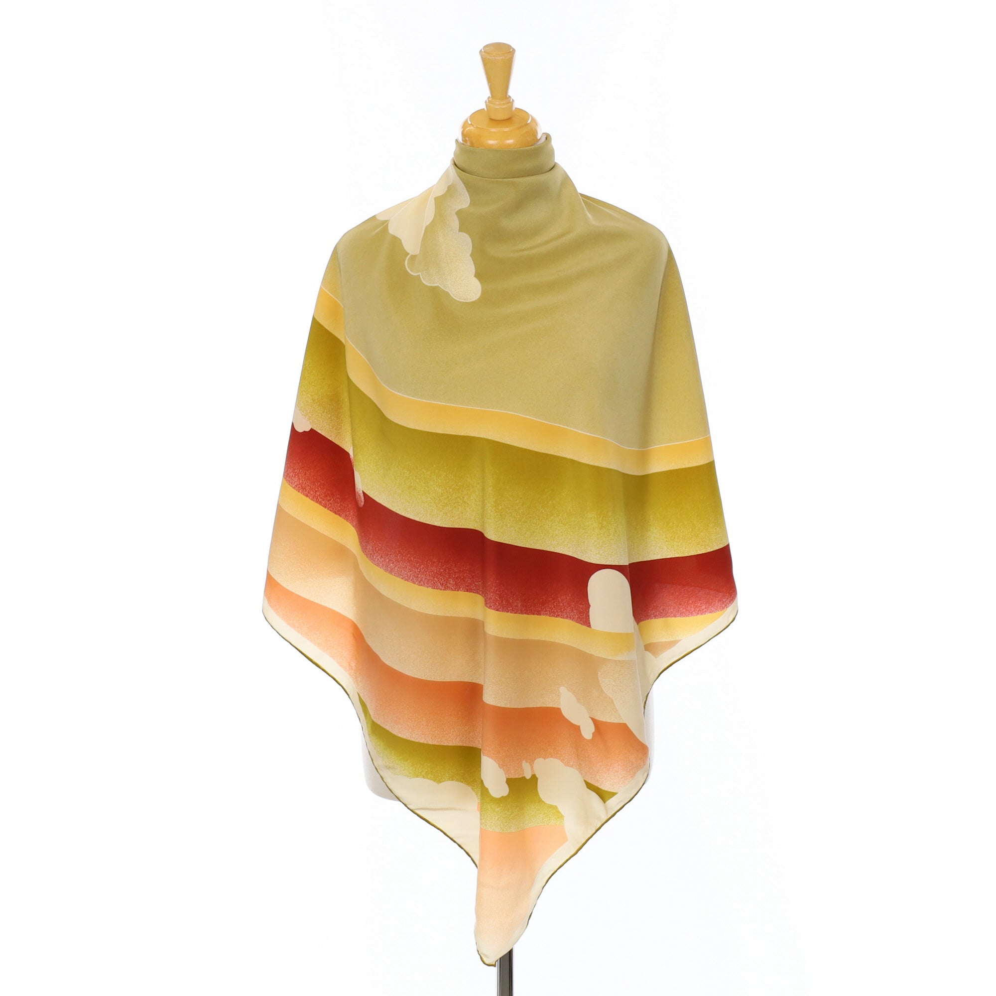Italian Striped Vintage Silk Scarf