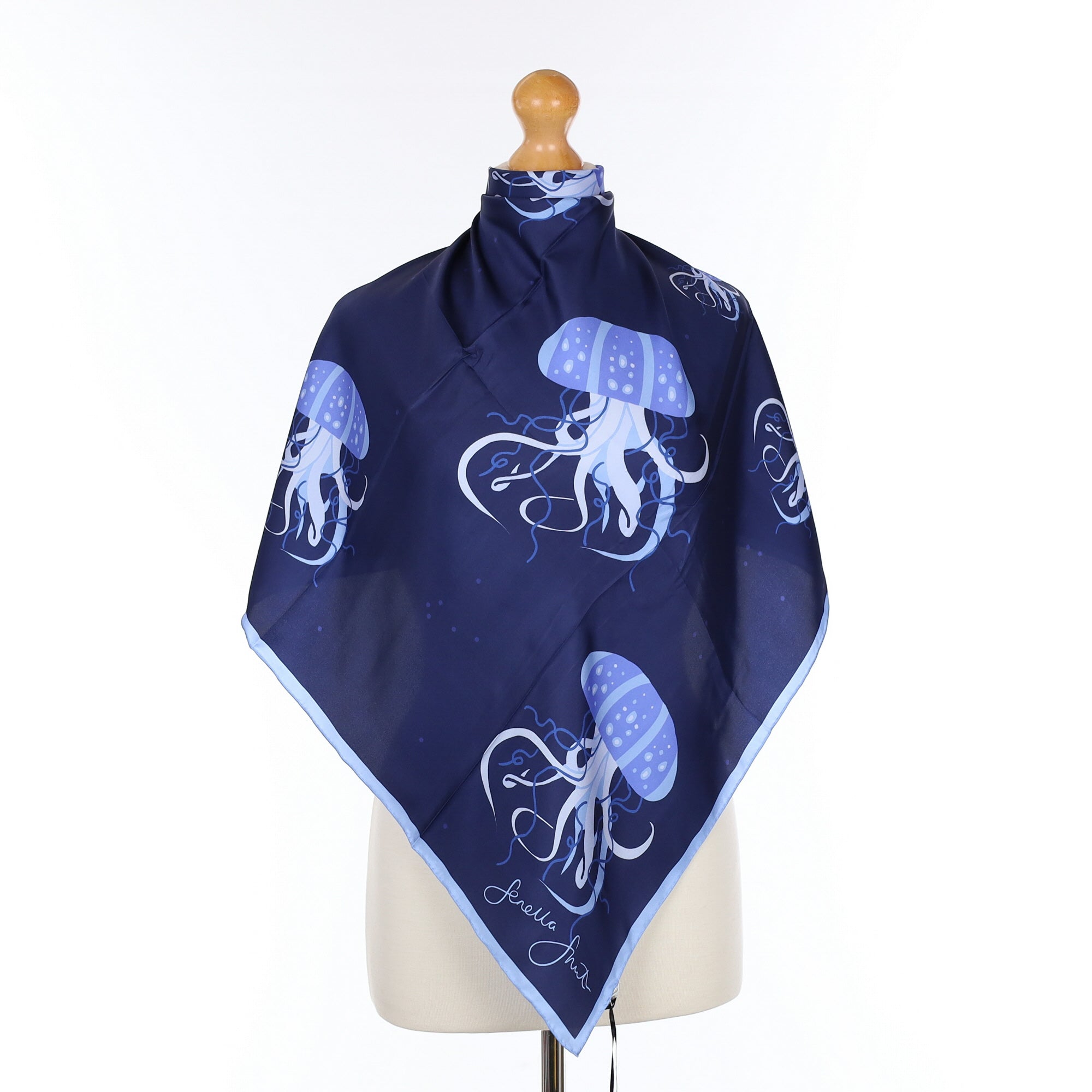 Brand New Fenella Smith Jellyfish Design Silk Scarf