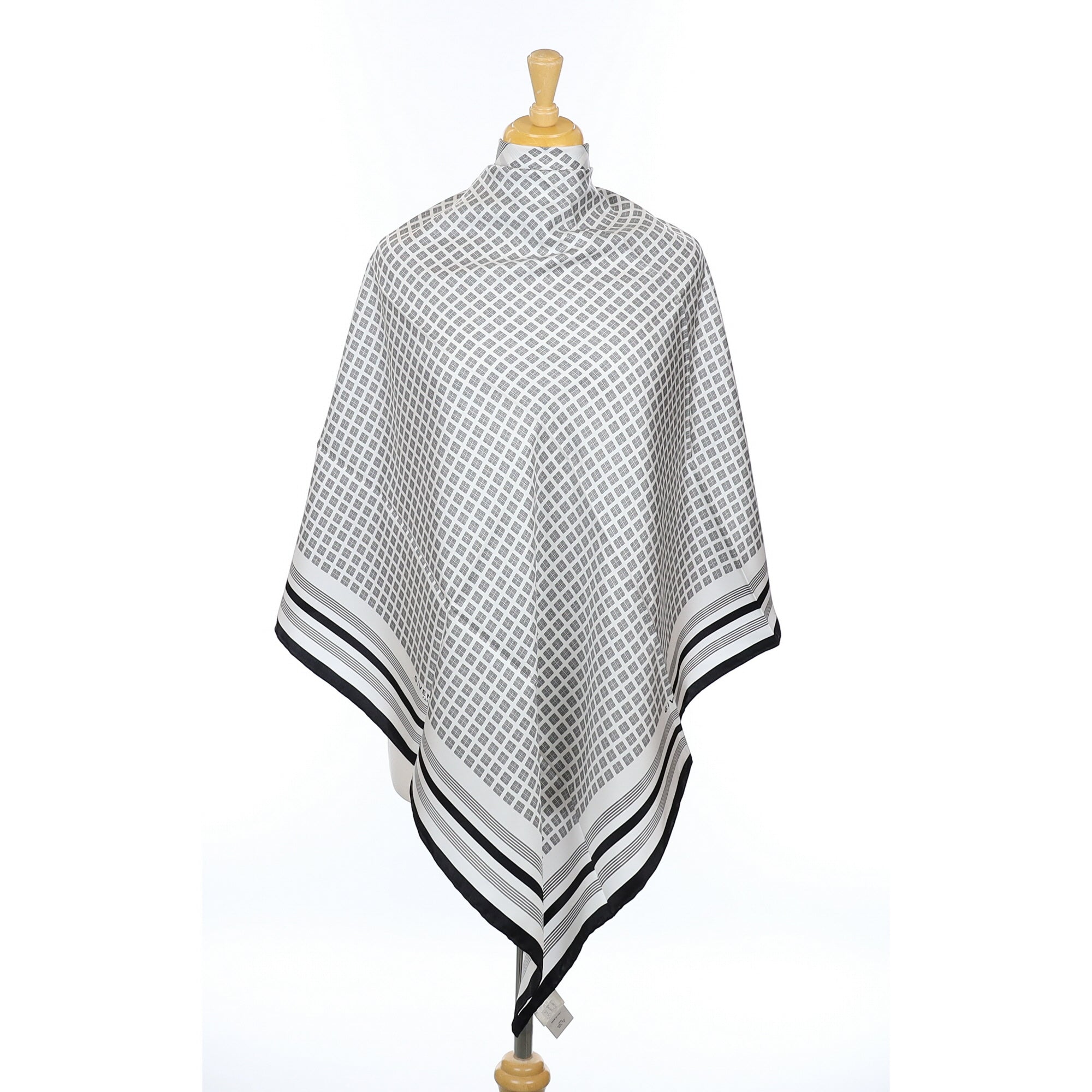 Brand New Givenchy Monochrome Silk Scarf