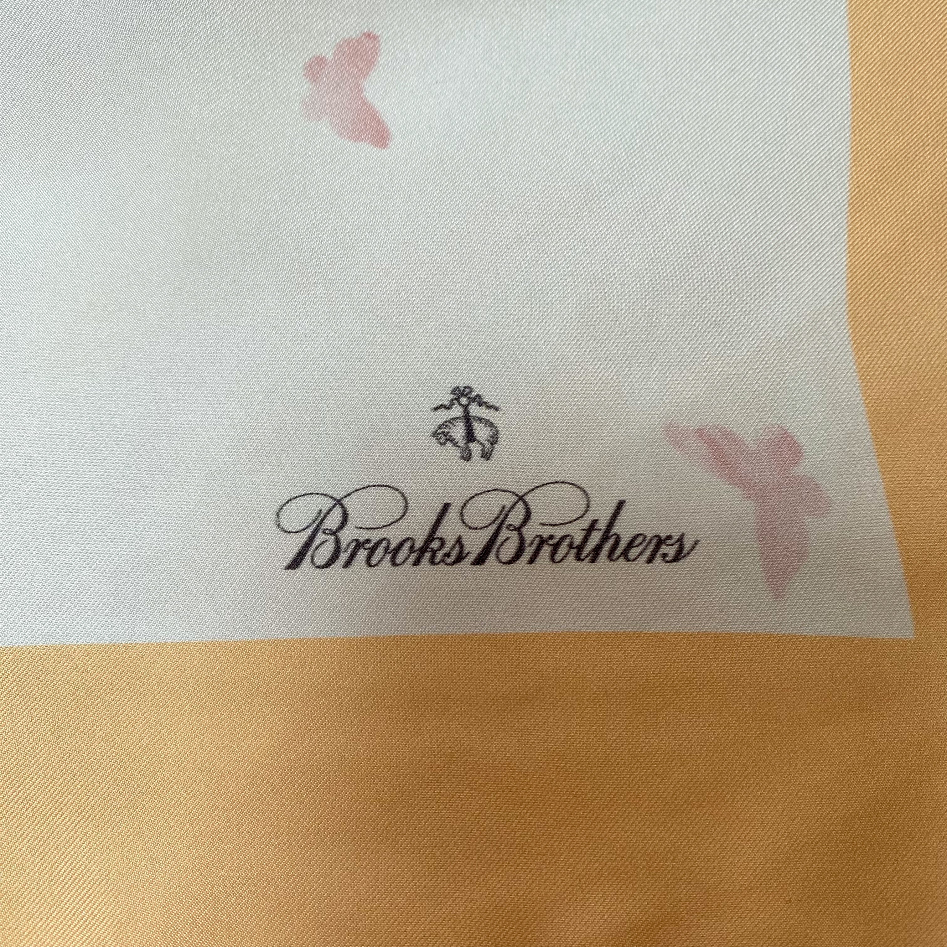 Brooks Brothers Pastel Floral Silk Scarf