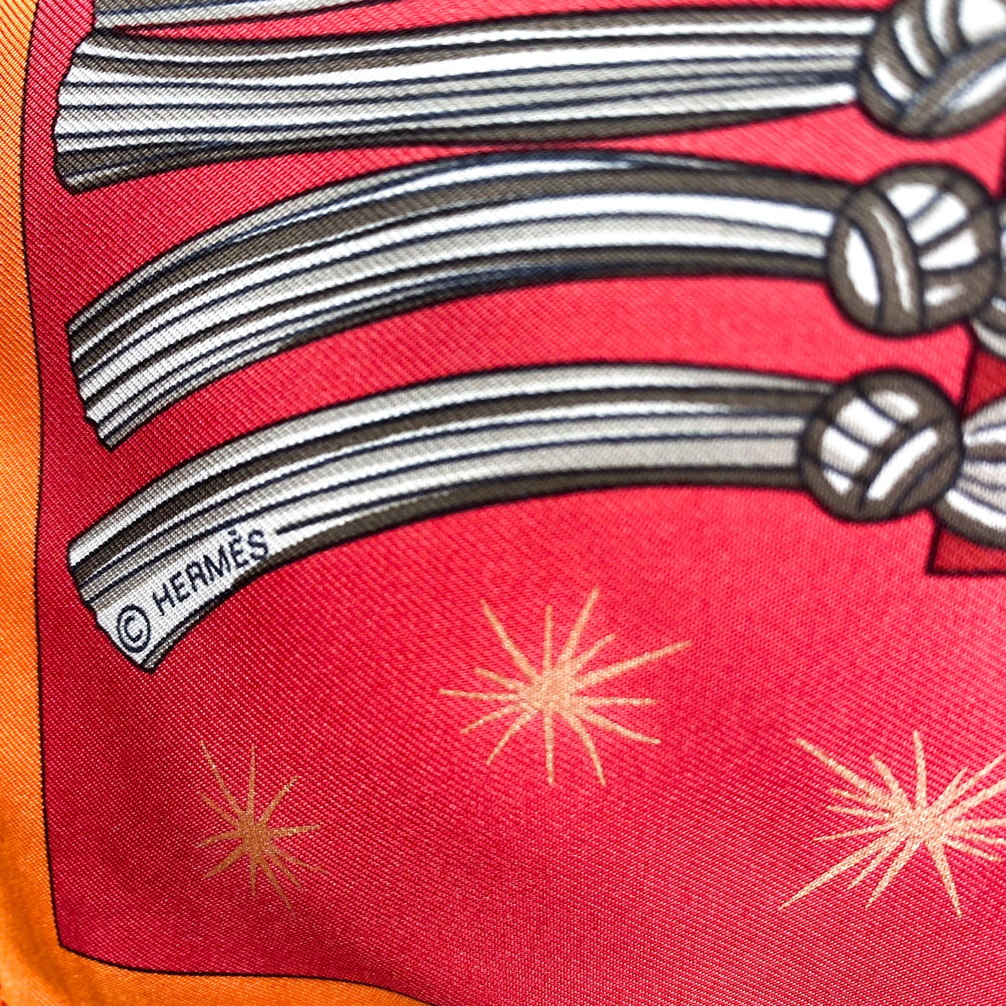 Boxed Hermes Sur Tapis Volant Vintage Silk Scarf