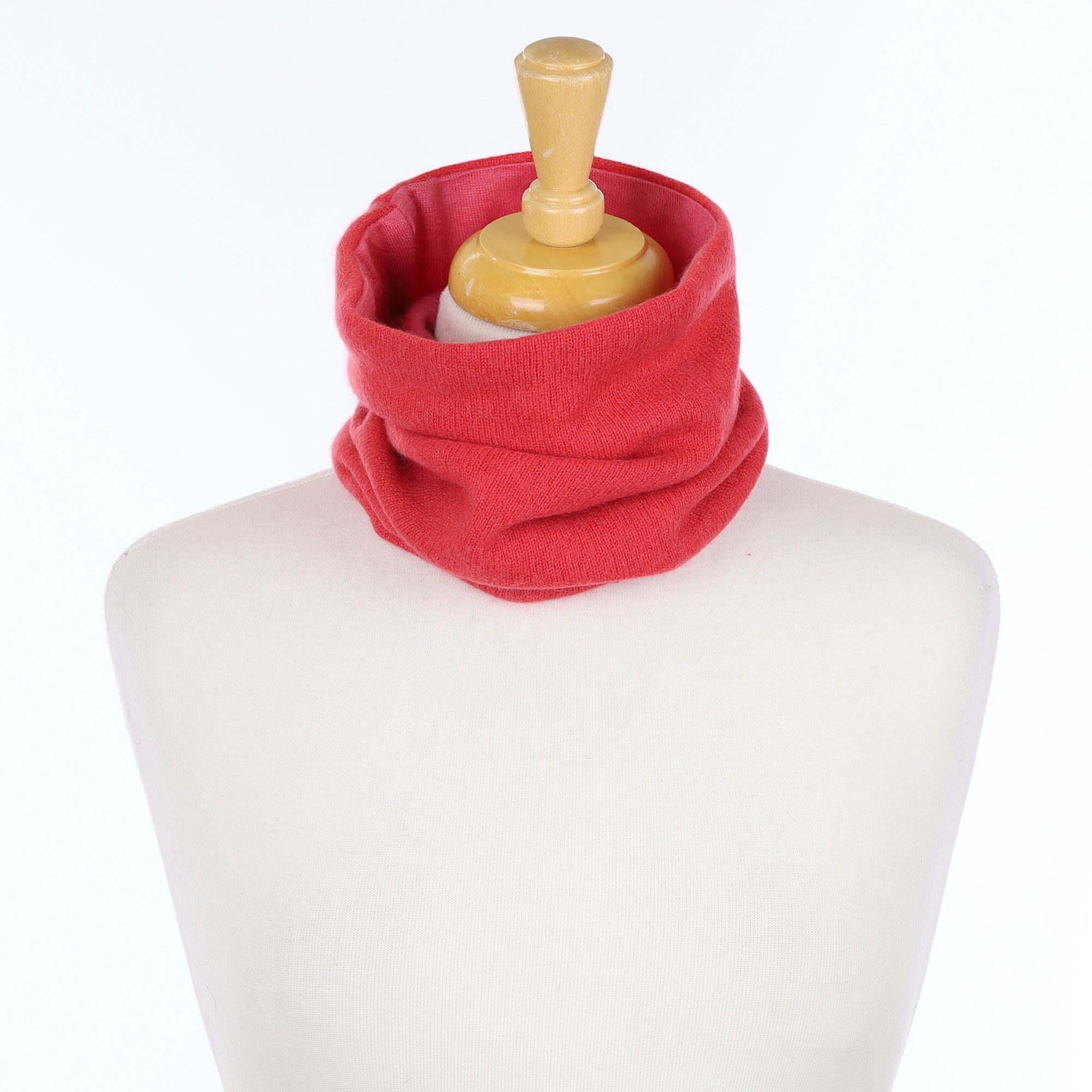Cranberry and Strawberry Pink Luxury Double Layered Snood