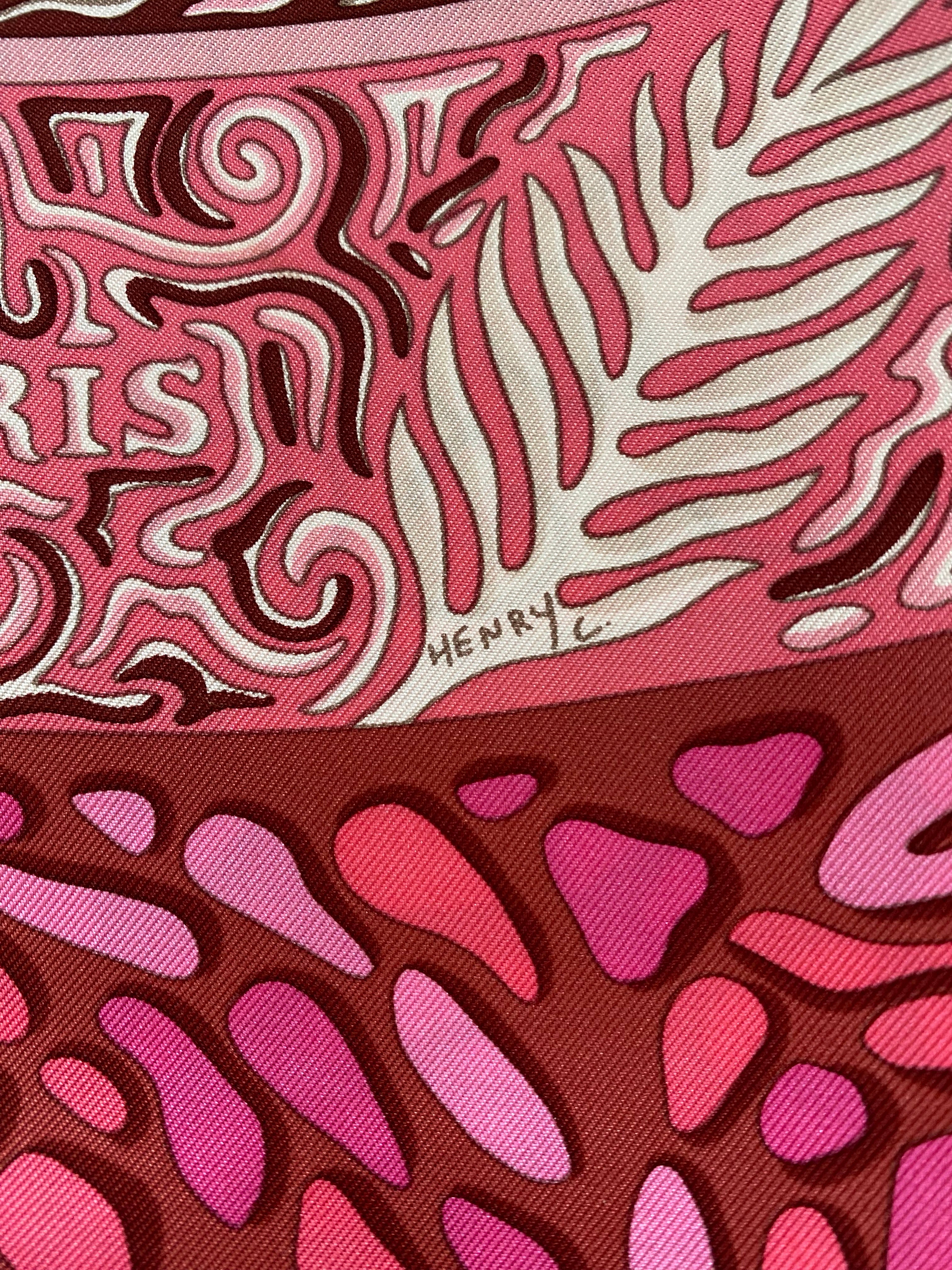 Hermès La Légende Du Poisson Corail Silk Scarf