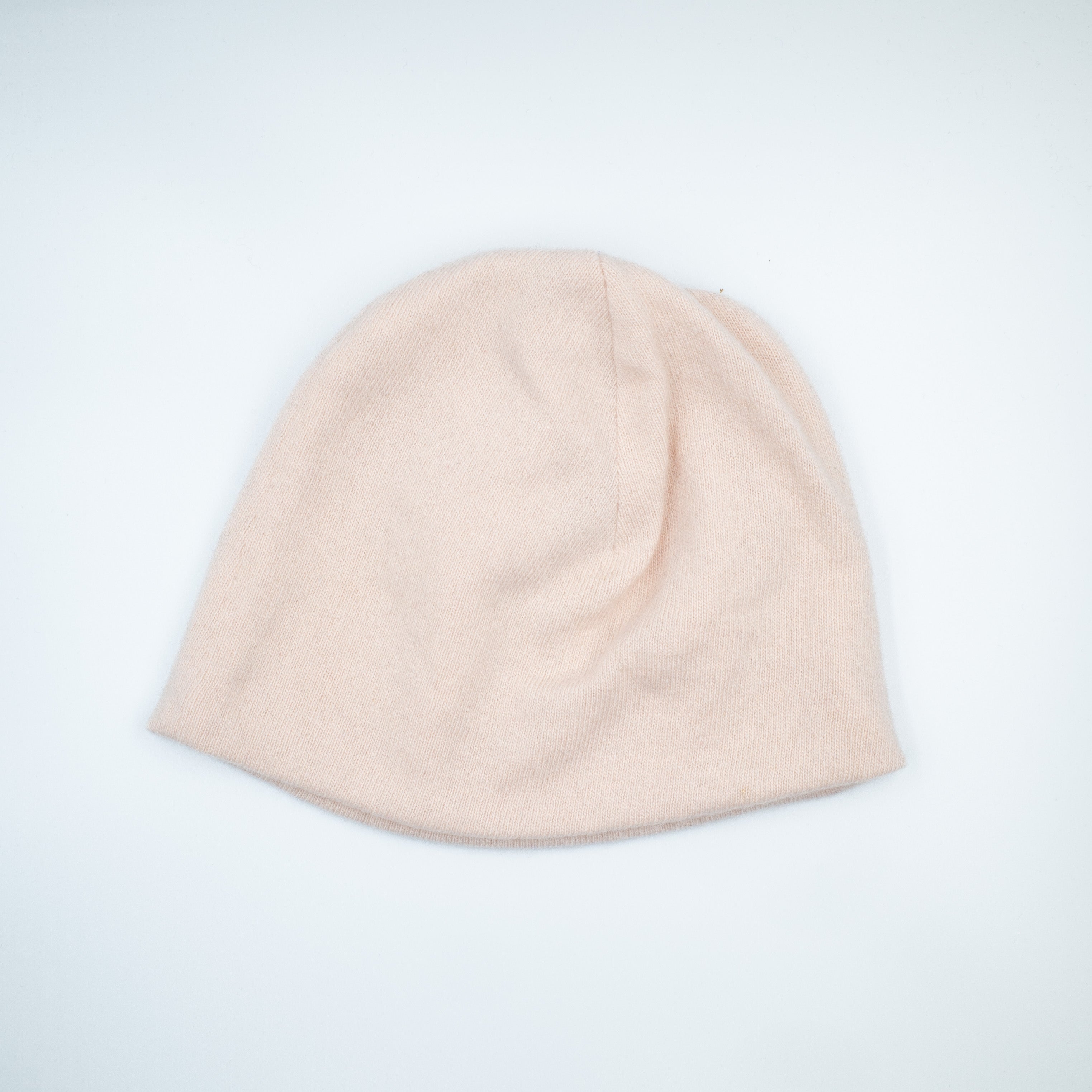Oyster Pink Cashmere Beanie Hat