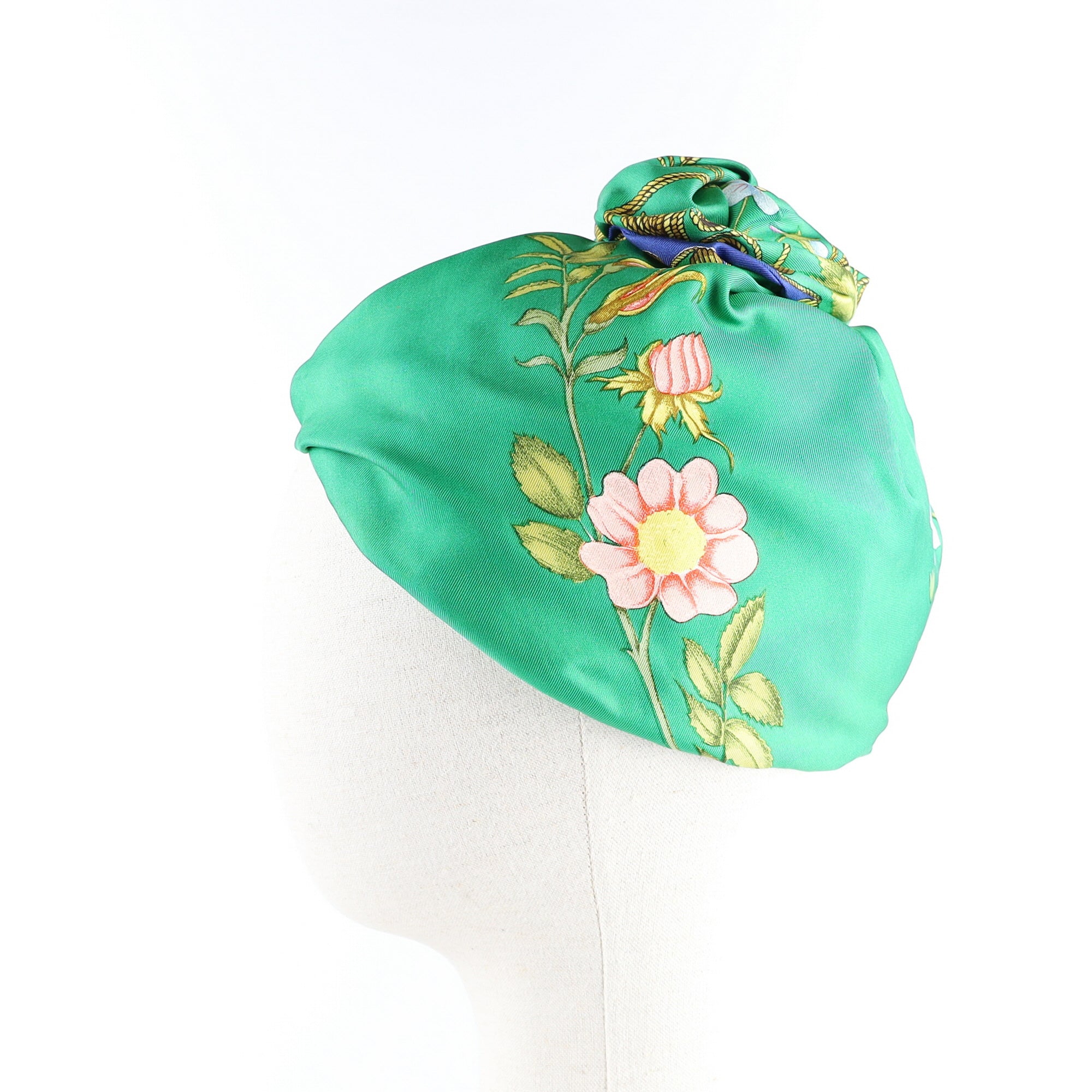 Hermès Arabesques Silk Turban Hat