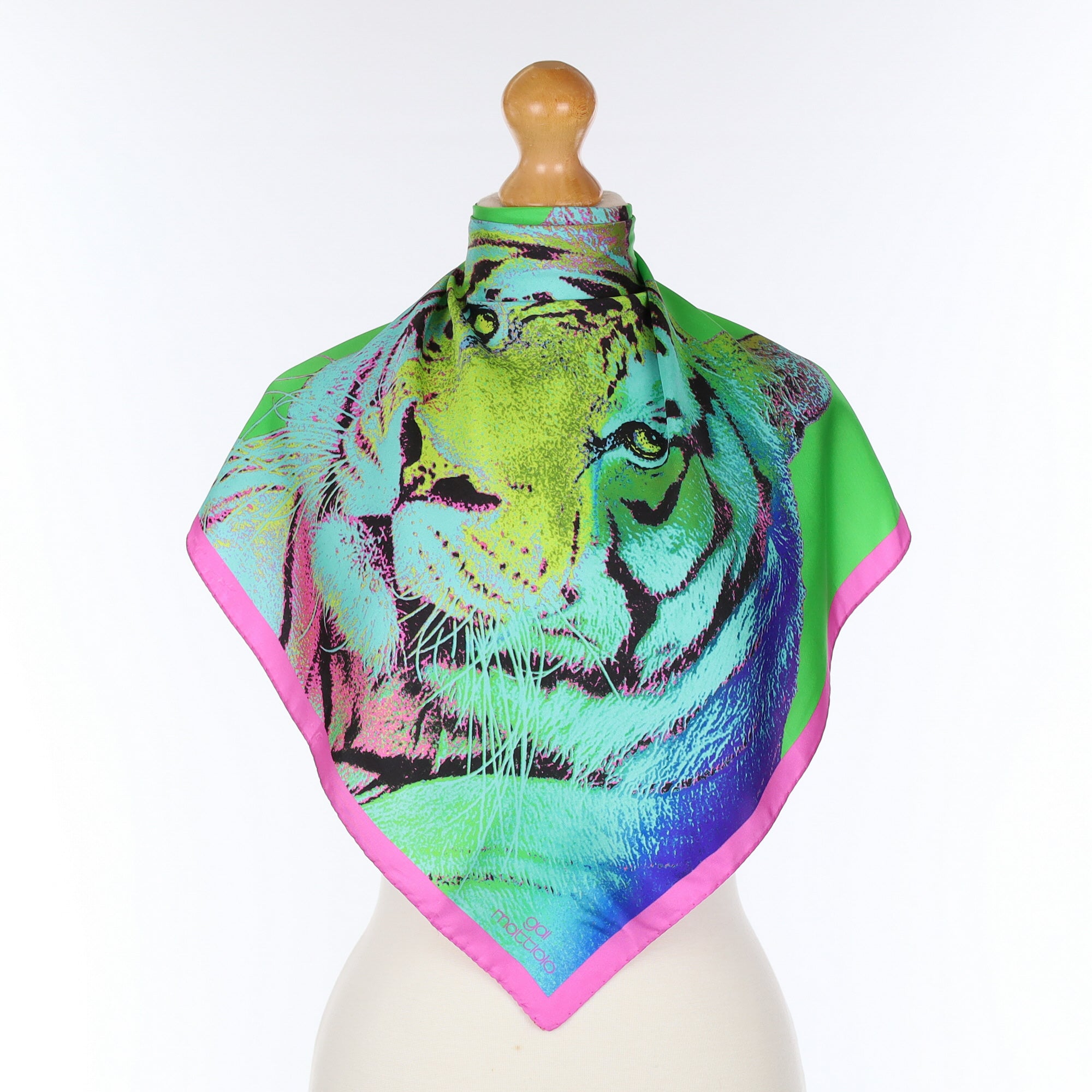 Neon Tiger Silk Scarf