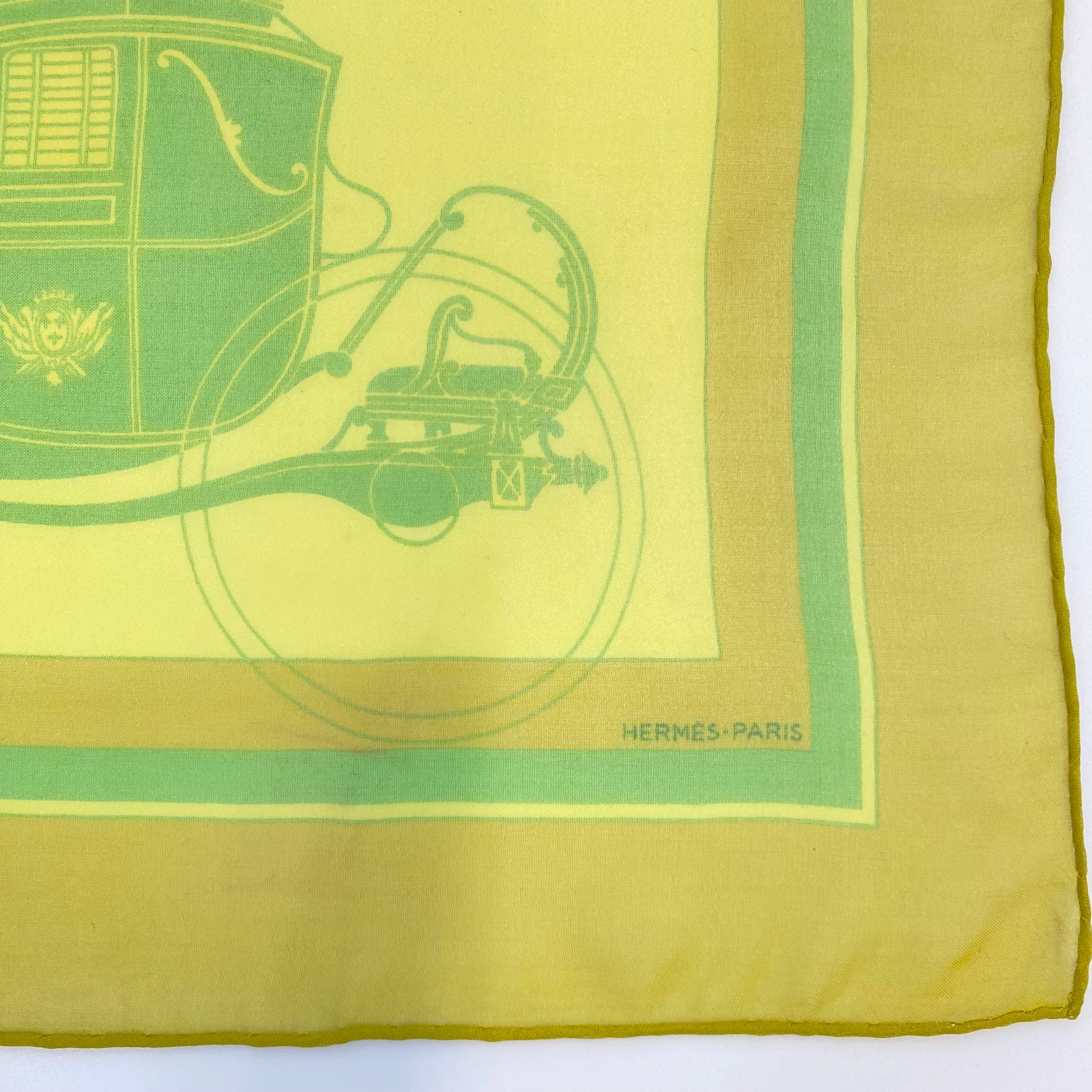 Hermès Ex-Libris Mousseline 42 Silk Scarf