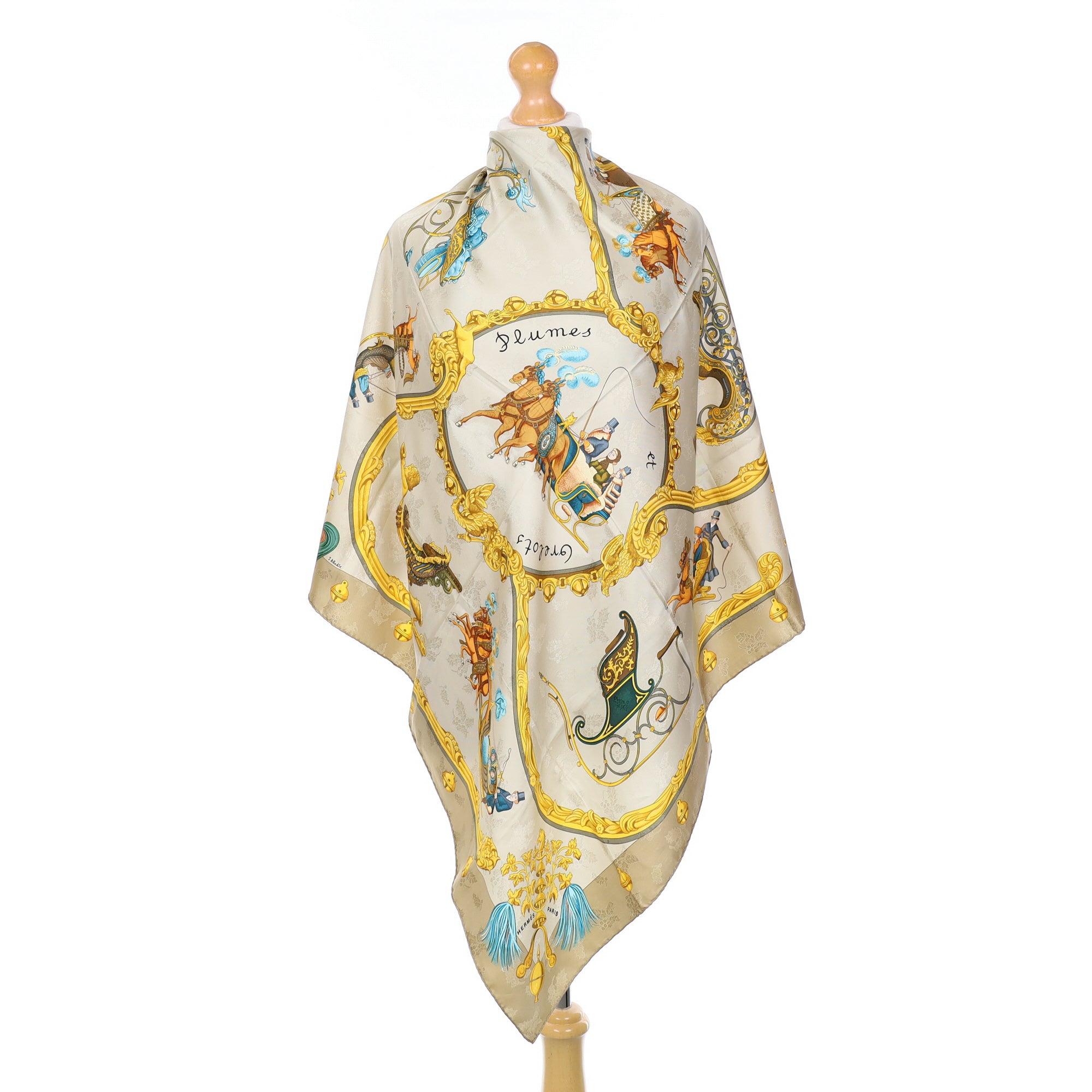 Hermès Plumes et Grelots Silk Scarf