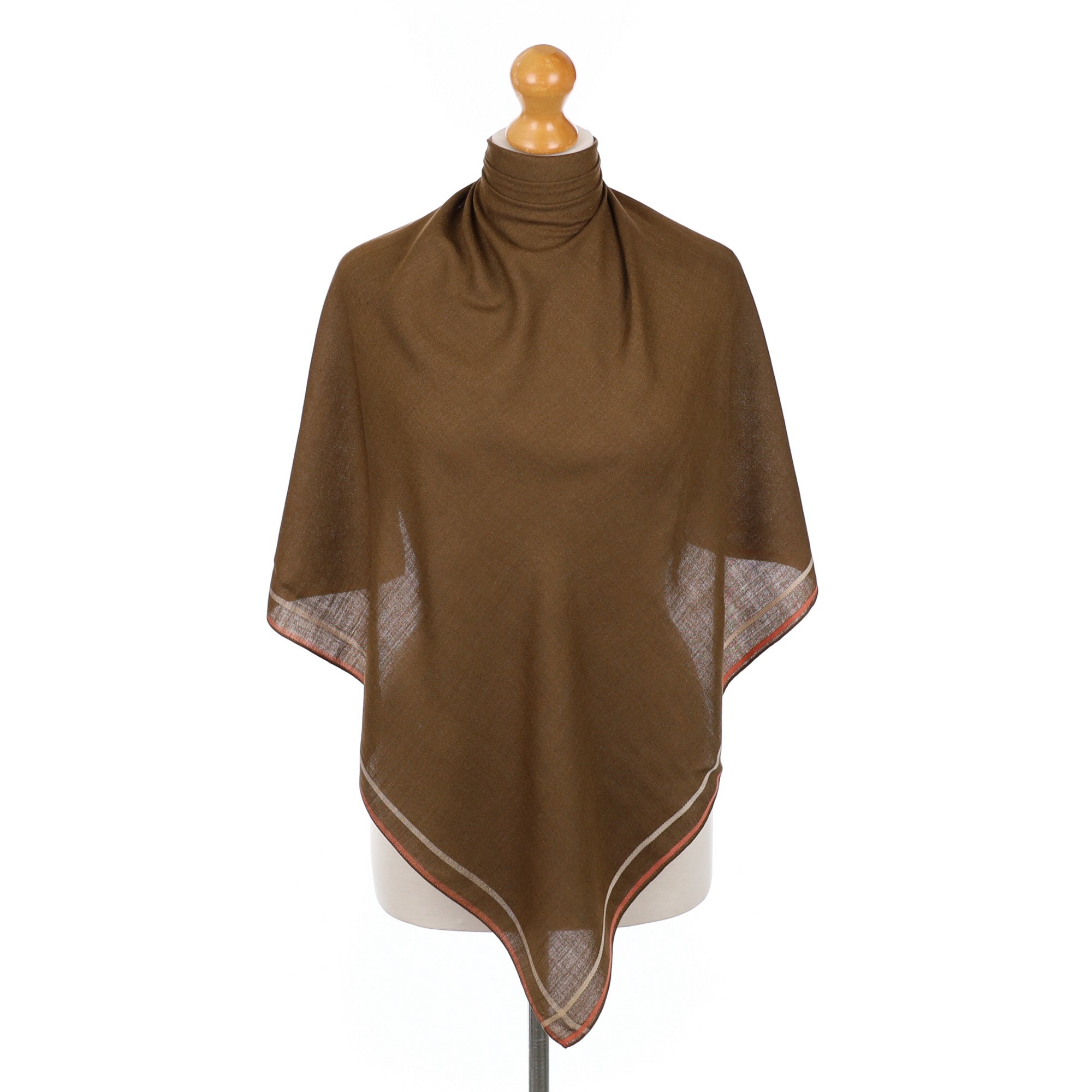 Scottish Handwoven Chocolate Brown Silk Scarf