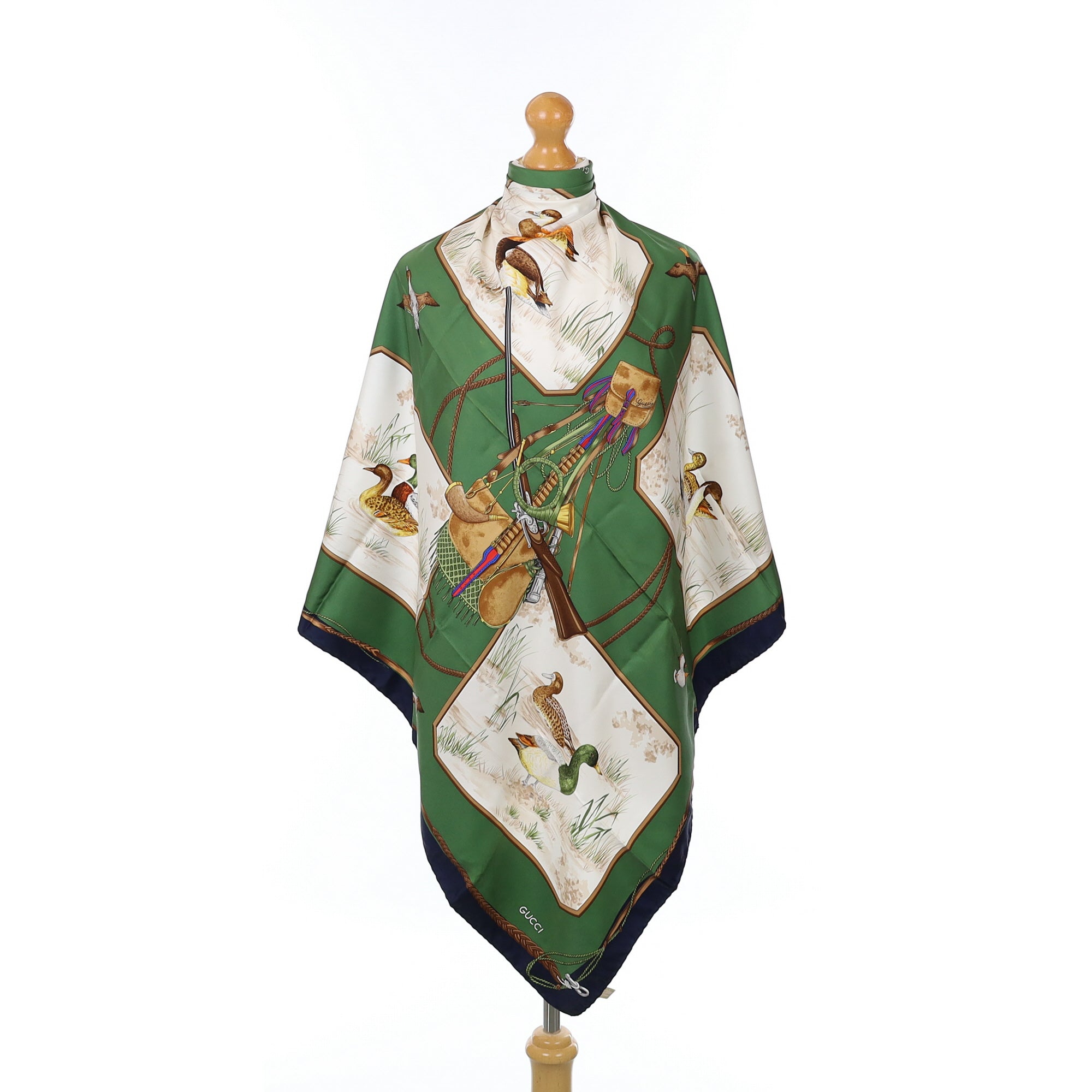 Brand New Gucci Vintage Silk Scarf