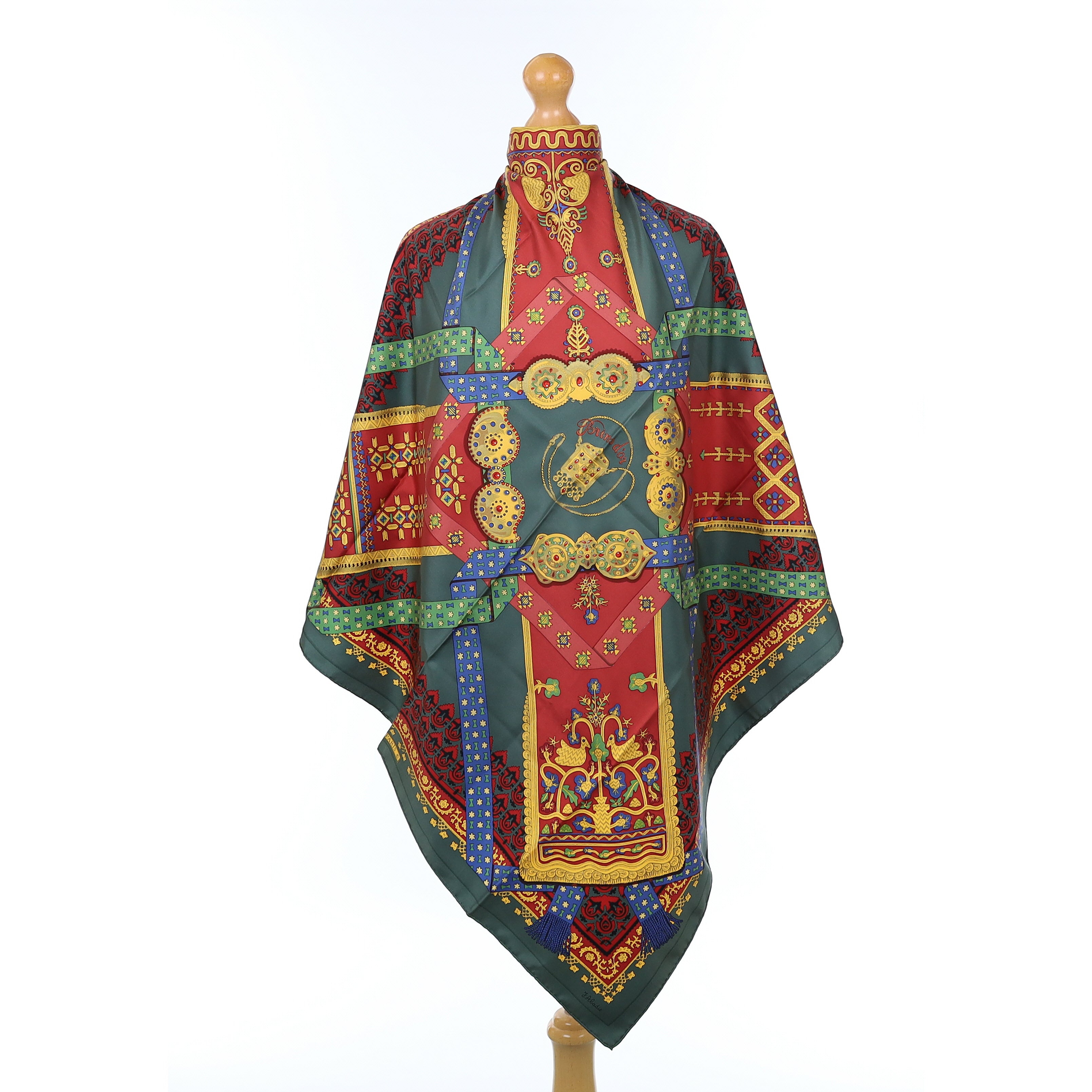 Brand New Boxed Hermès Brins D’or Silk Scarf