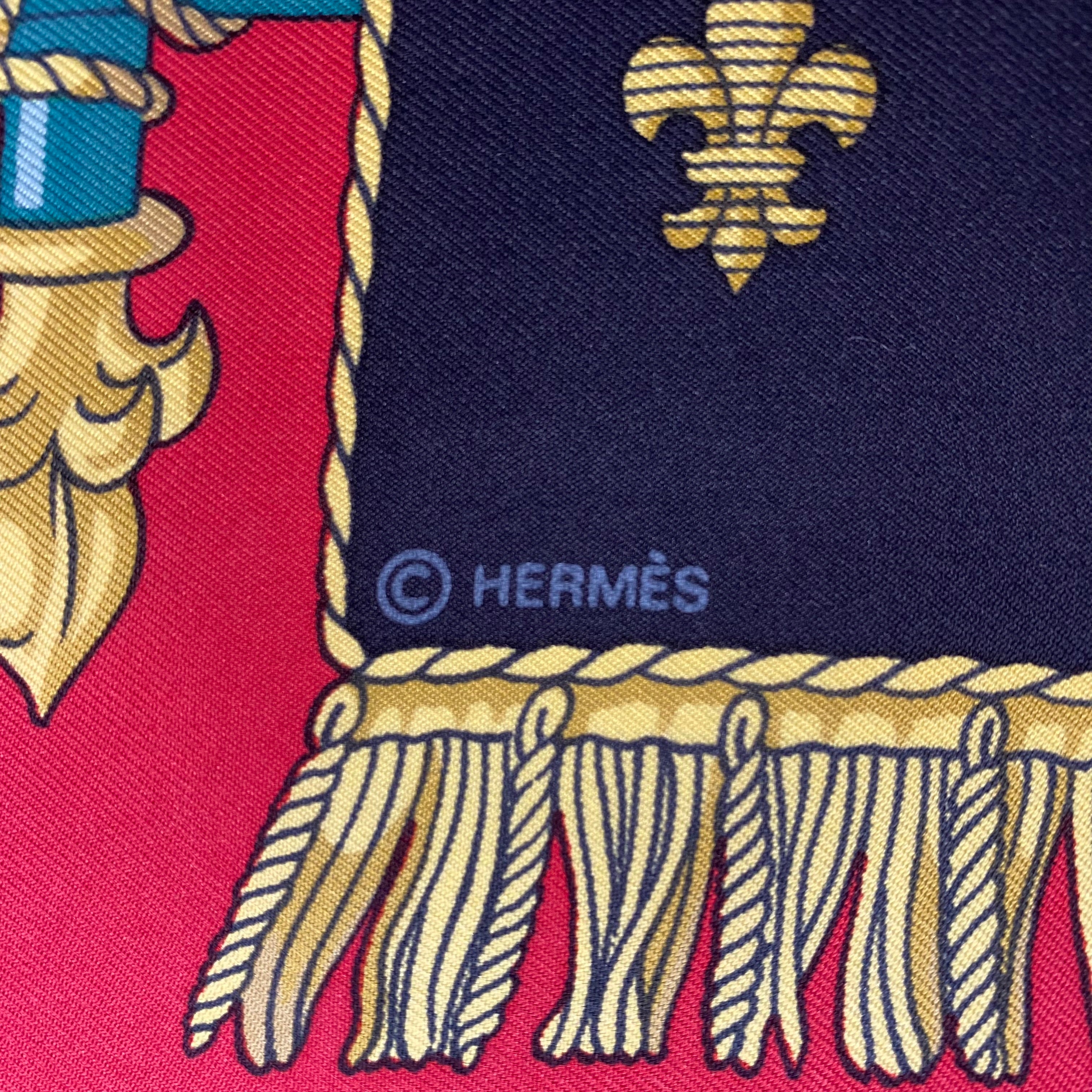Hermès La Réale Vue Du Carrosse De La Galère Silk Scarf