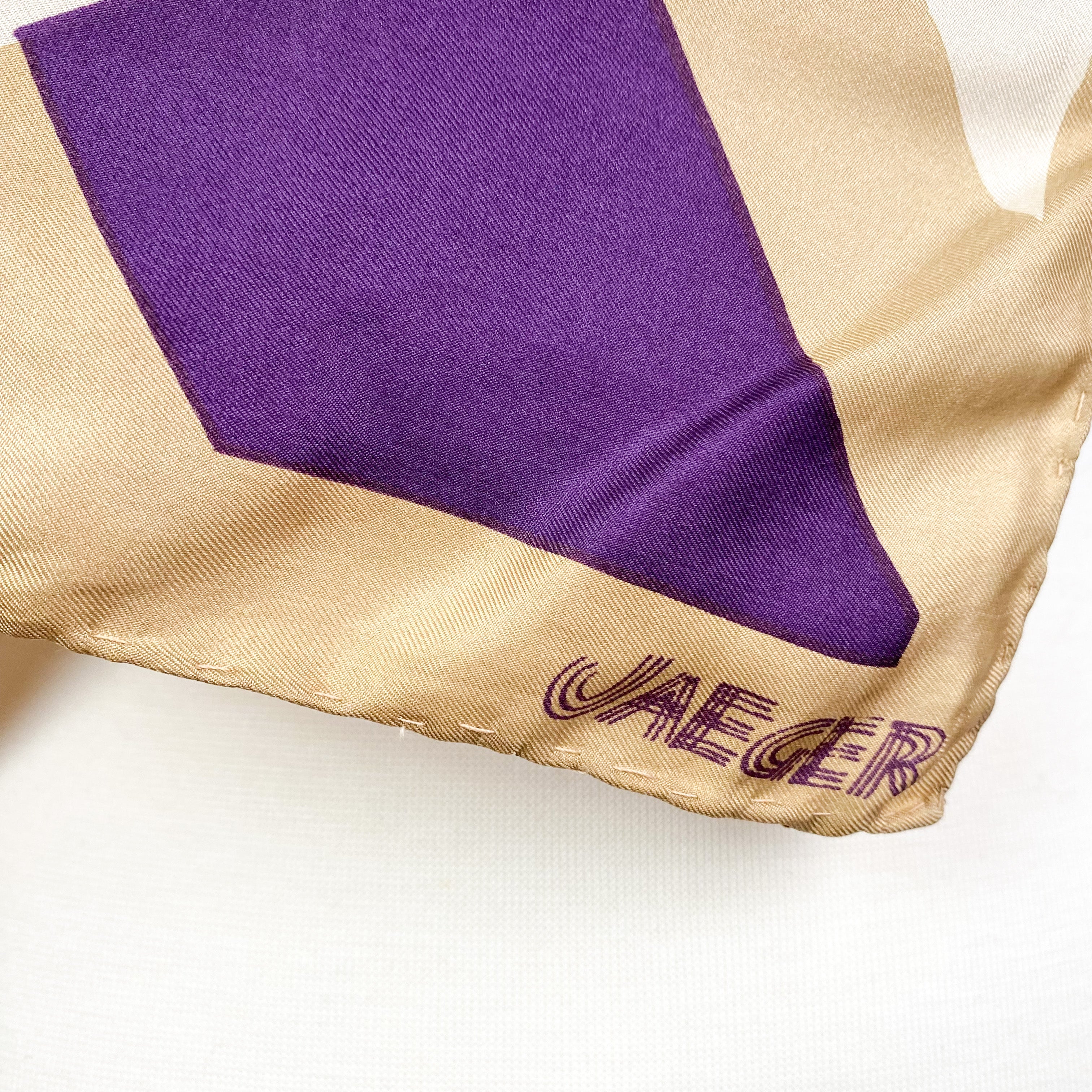 Jaeger 1970s Vintage Silk Scarf