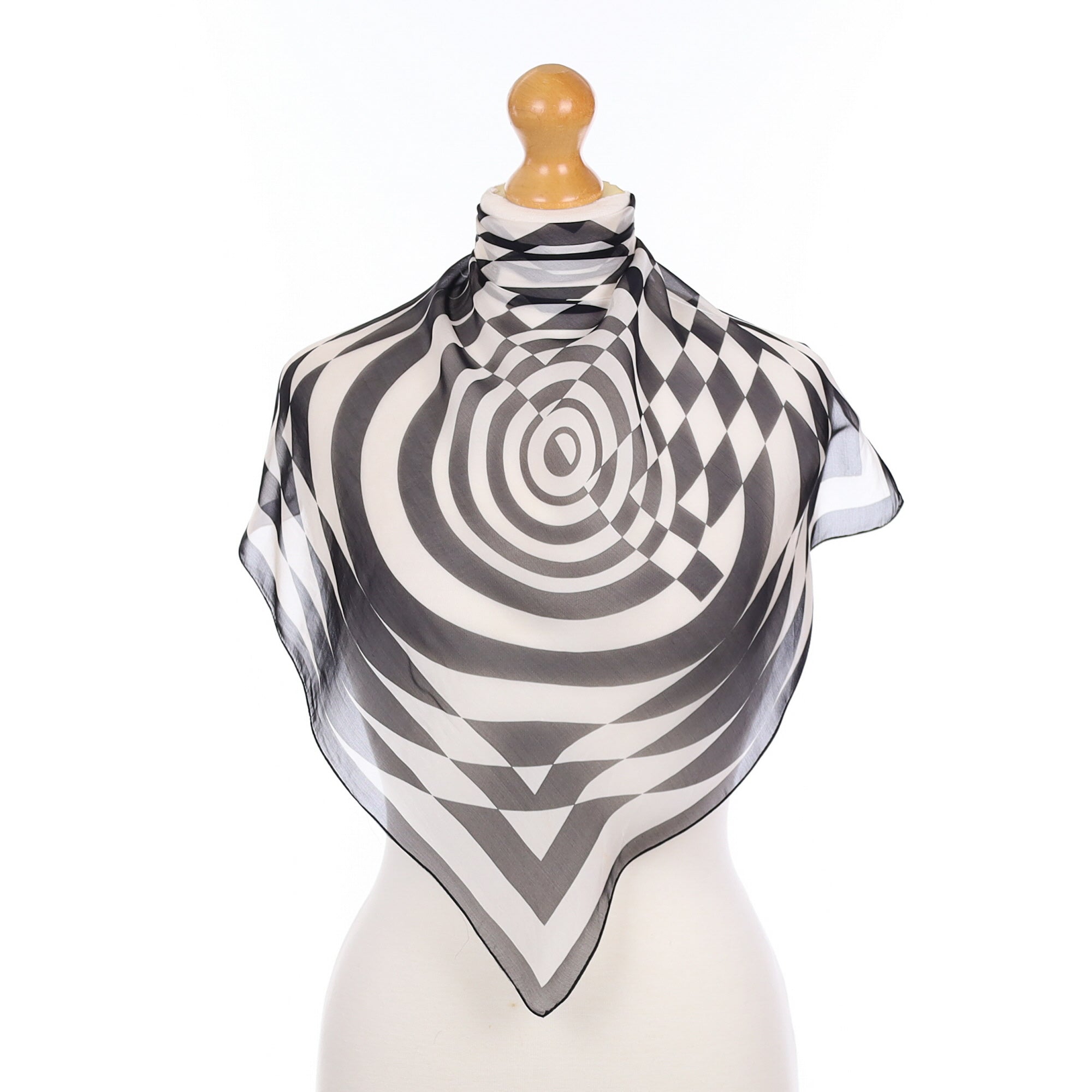 Monochrome Silk Scarf