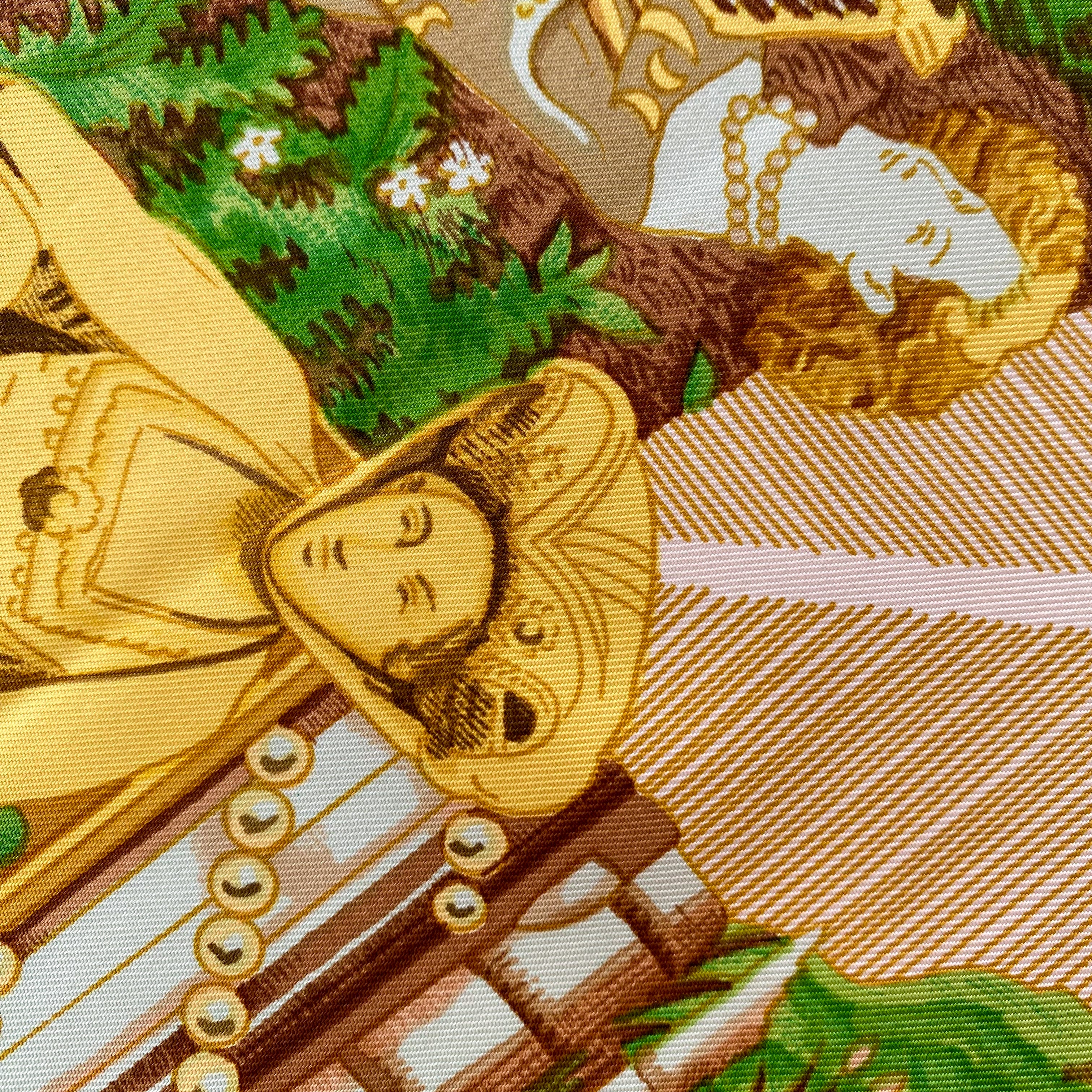 Hermès Haute Lice Designer Silk Scarf