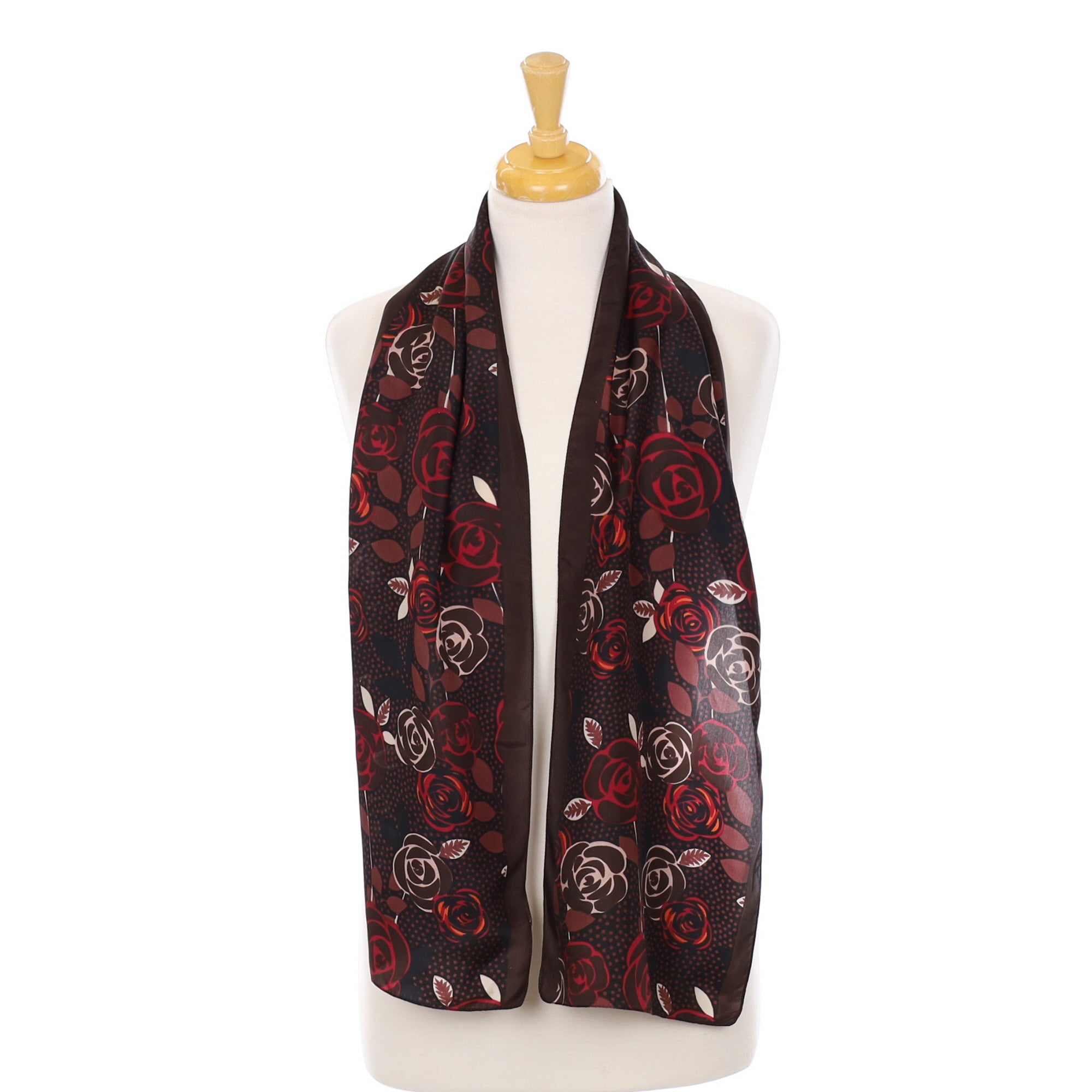 Laura Ashley Brown and Black Silk Scarf