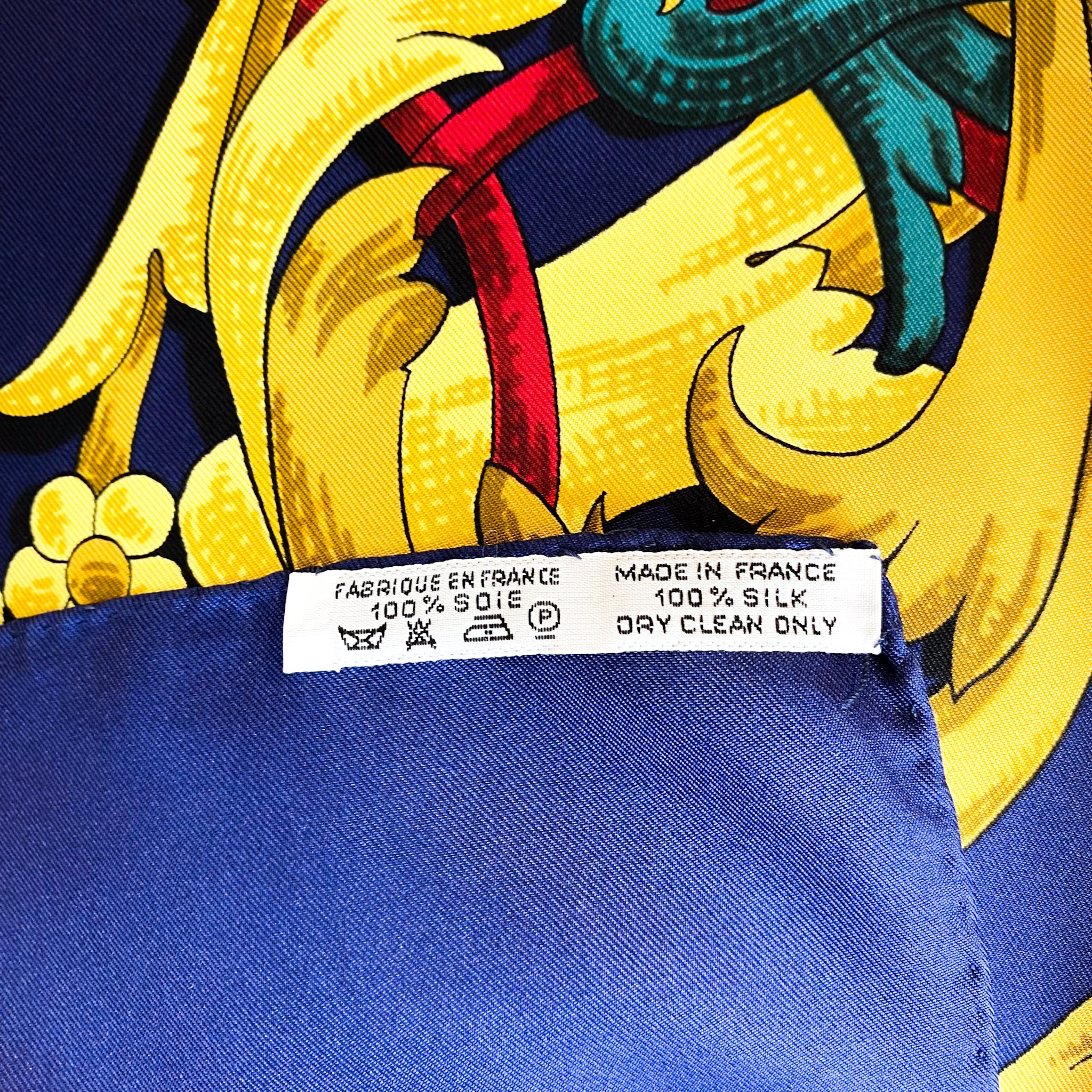 Boxed Hermes Le Mors a la Conetable Vintage Silk Scarf