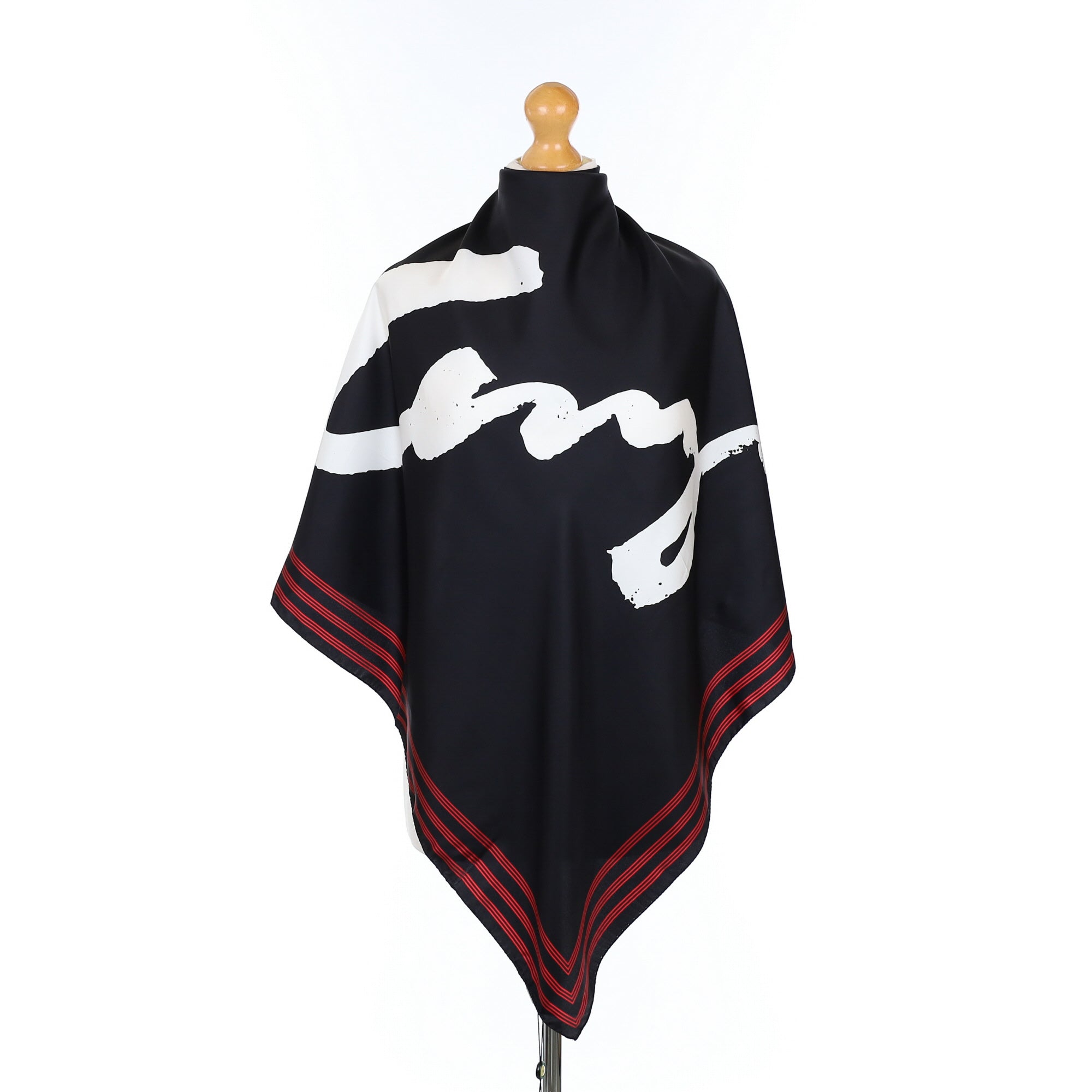 Brand New Kenzo Black and White Silk Scarf