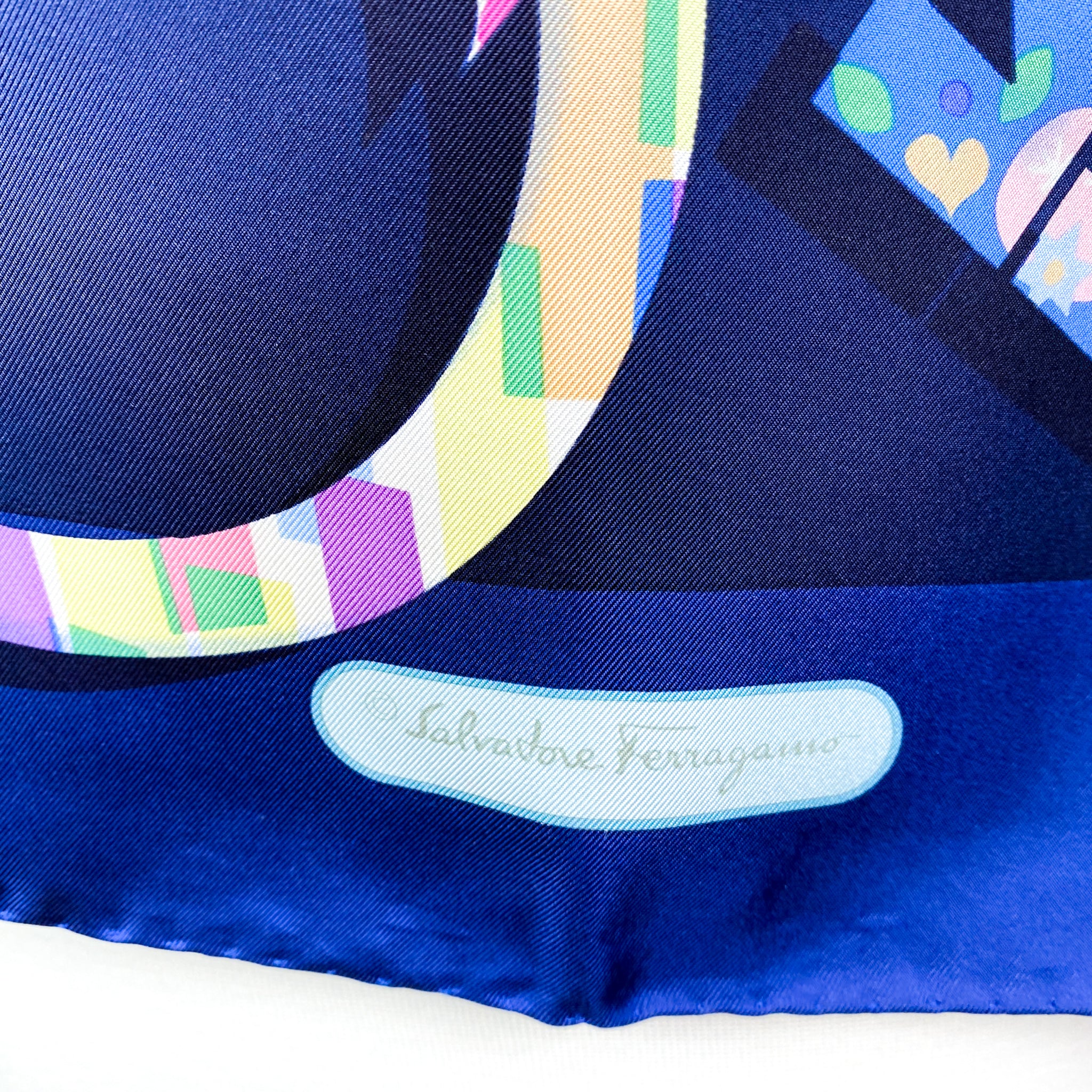 Brand New Boxed Salvatore Ferragamo Designer Silk Scarf