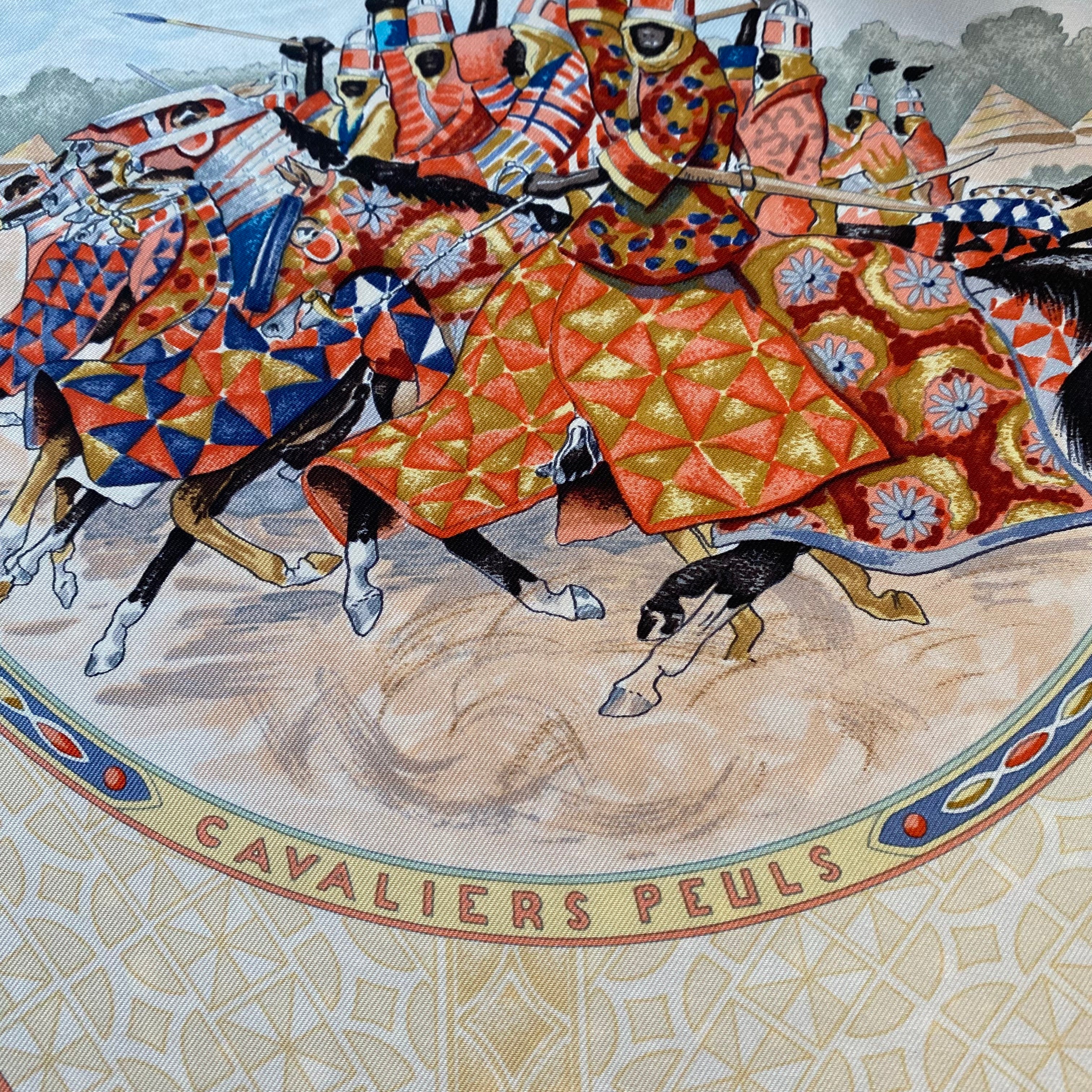 Hermès Cavaliers Peuls Silk Scarf