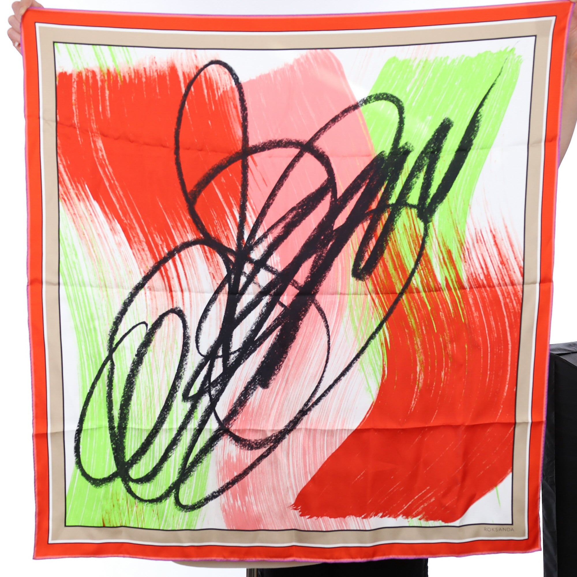 Brand New Roksanda Abstract Silk Scarf