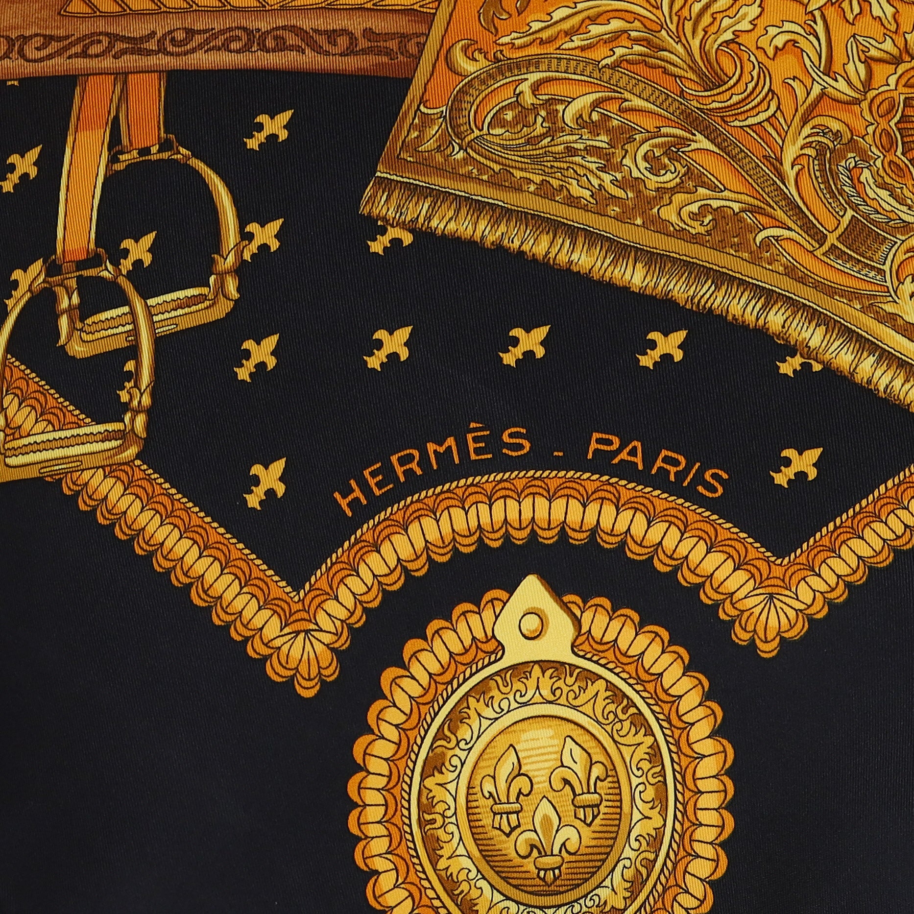 Hermès Selles A Housse Silk Scarf