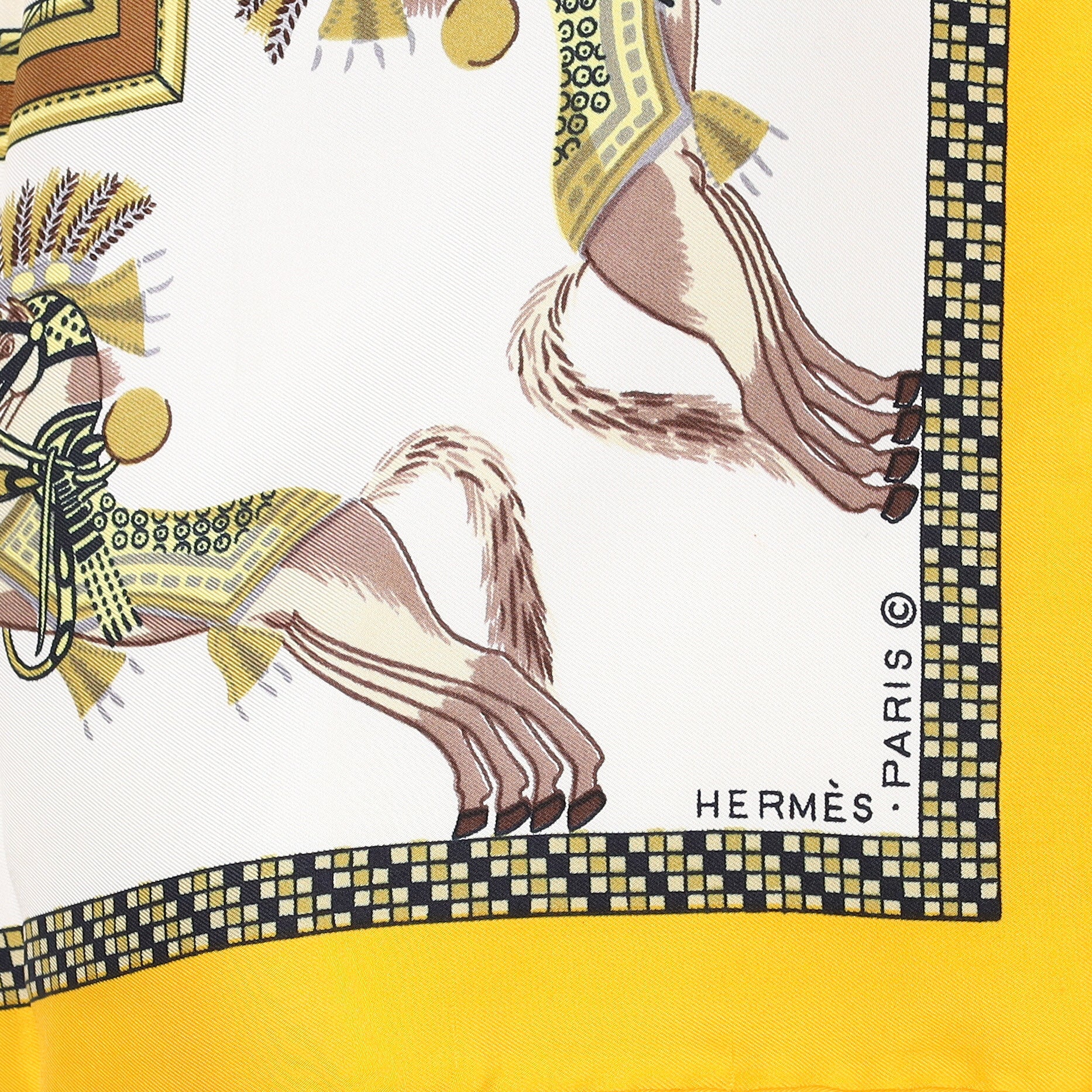 Pristine Hermès Harnais Français Premier Empire Silk Scarf Quite Rare