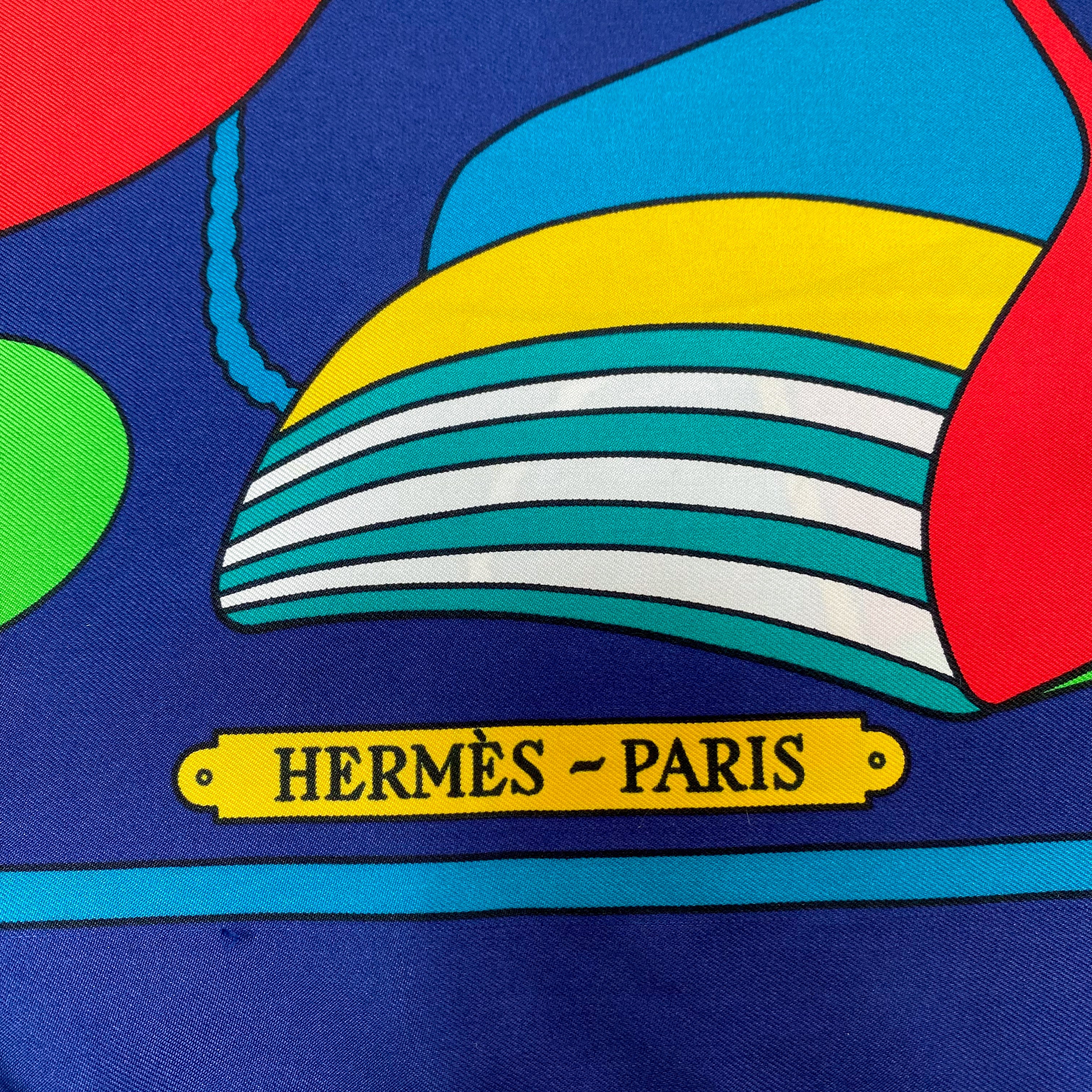 Boxed Hermès Thalassa 1971 Vintage Silk Scarf