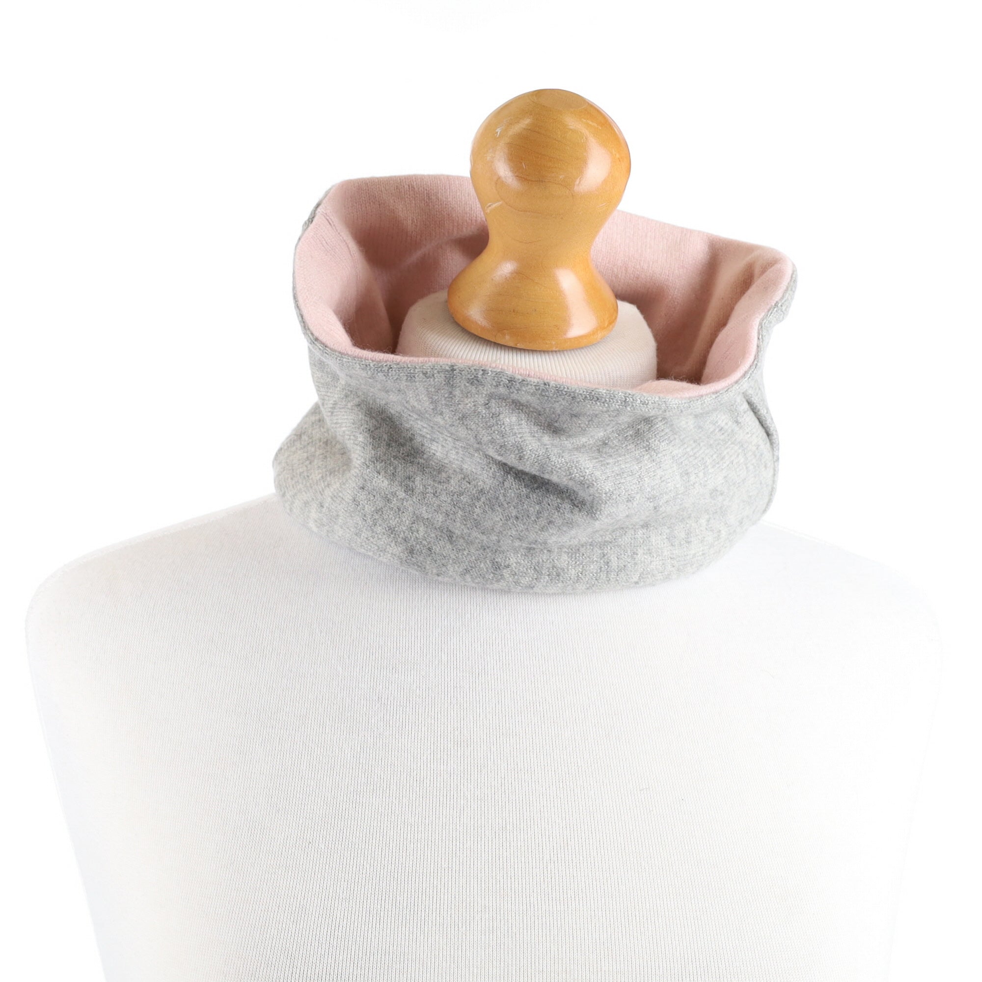 Baby Pink and Ash Grey Neck Warmer