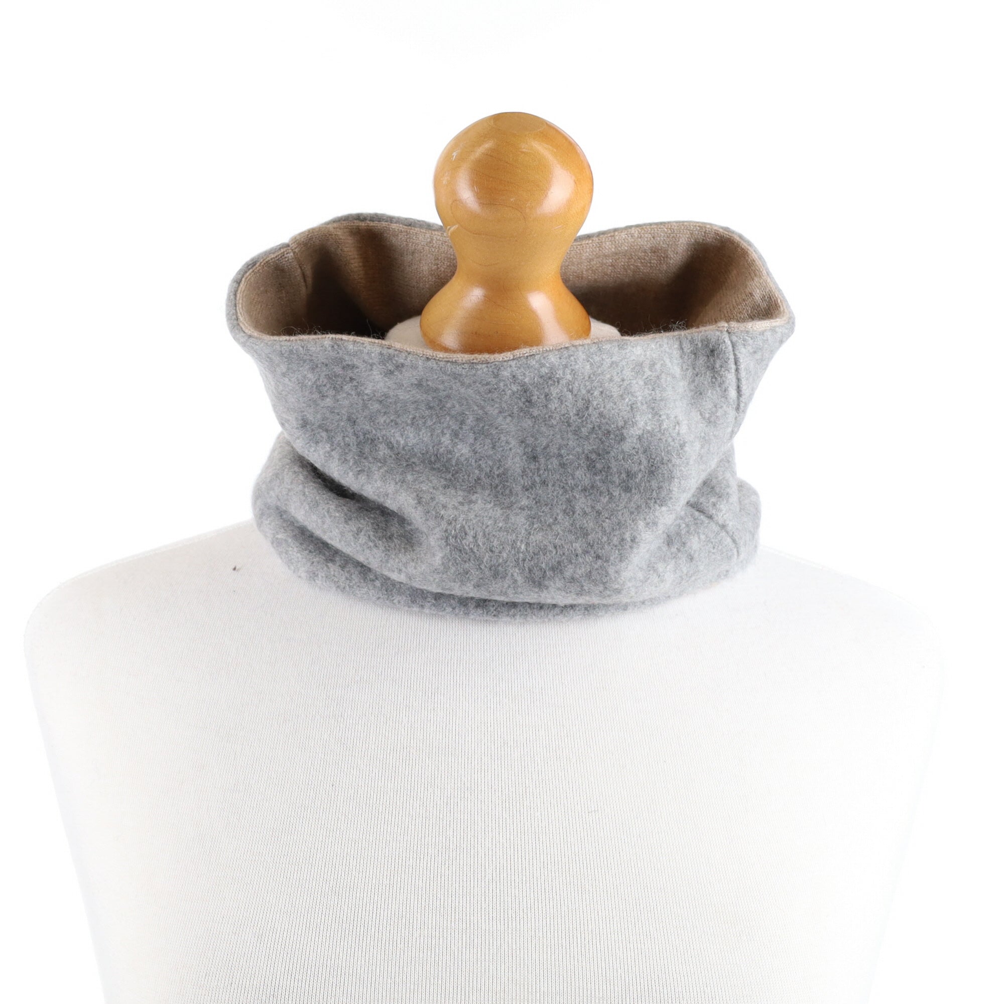 Ash Grey and Fawn Neck Warmer