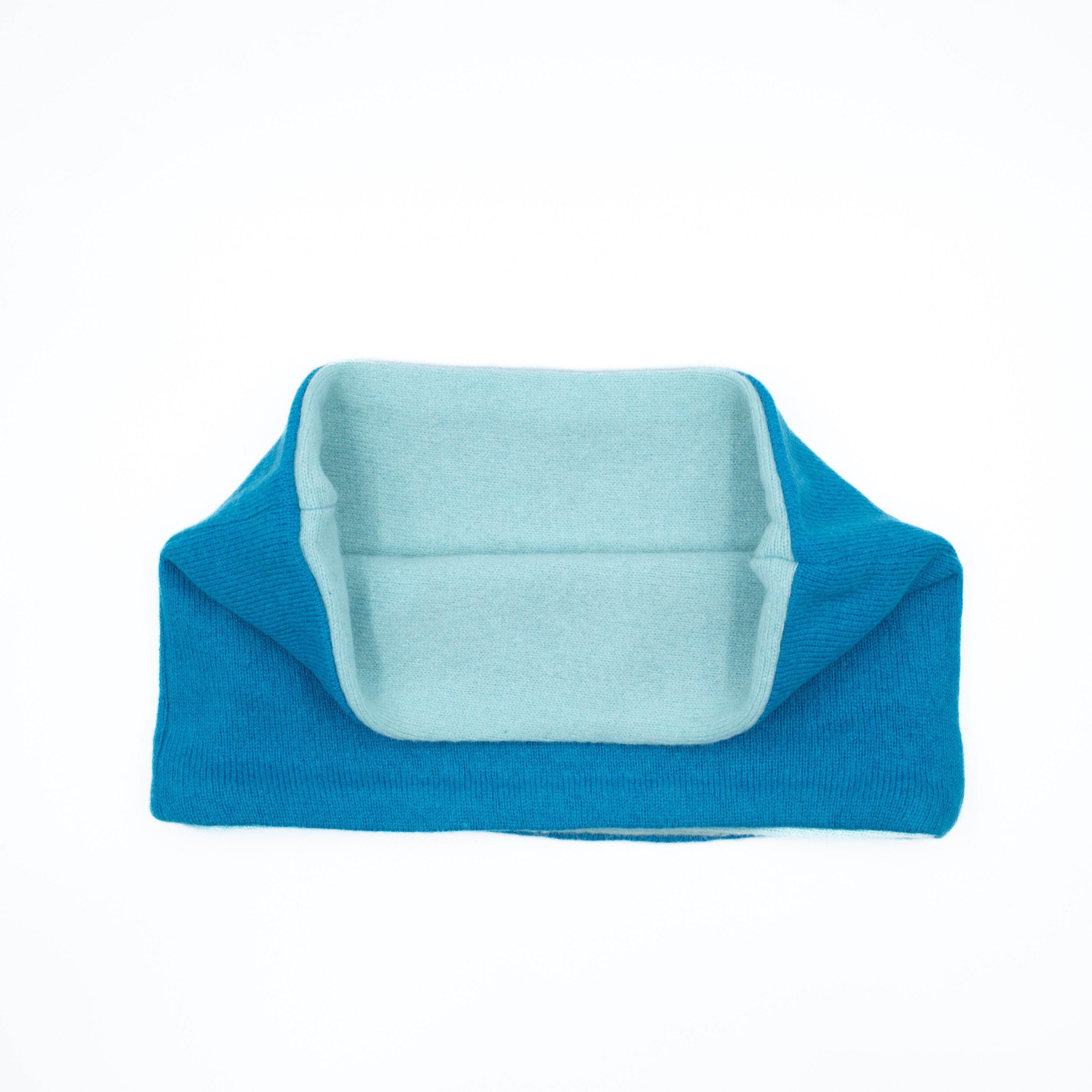 Peacock and Pale Aqua Blue Neck Warmer