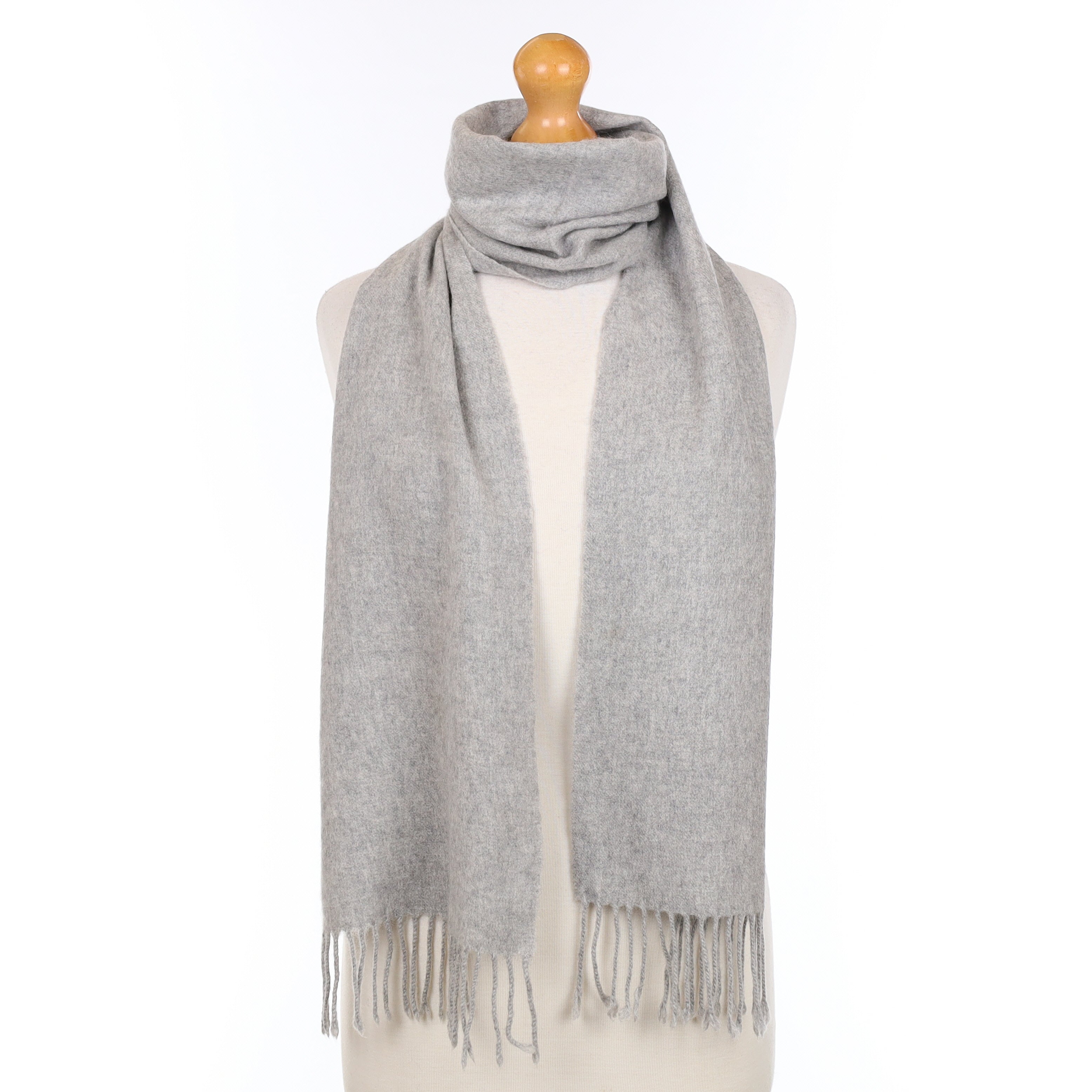Ash Grey Cashmere Woven Scarf