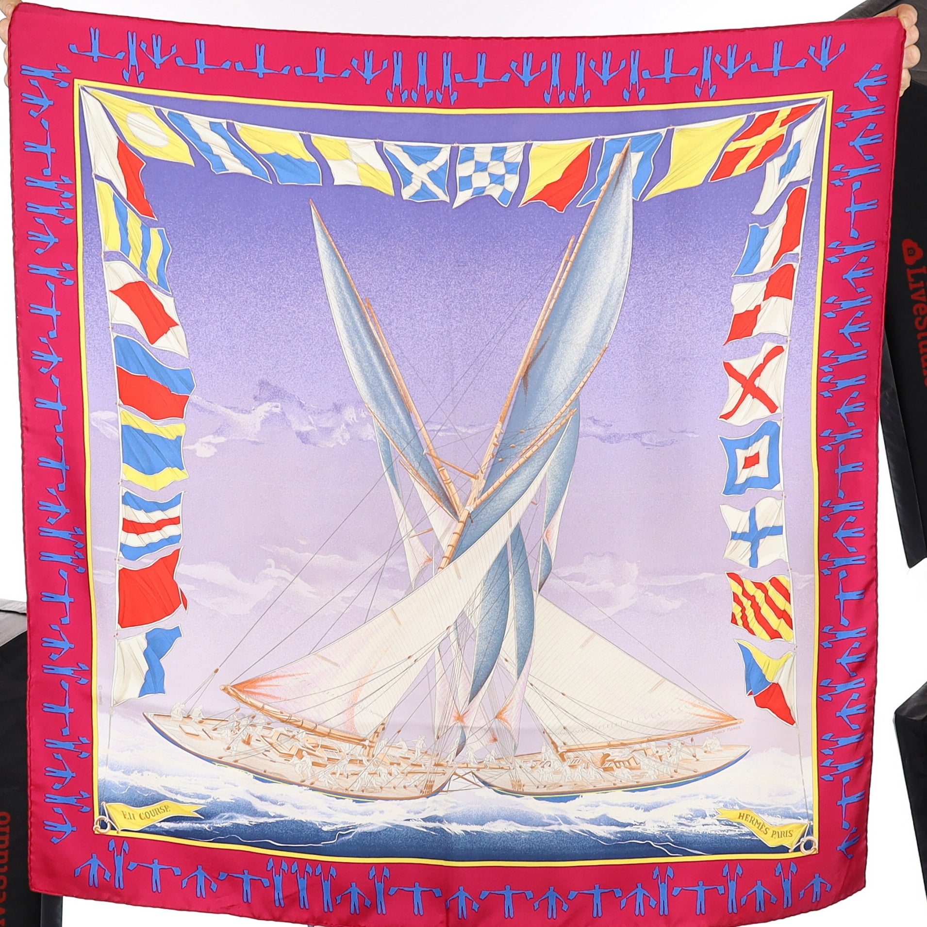 Hermès En Course Silk Scarf