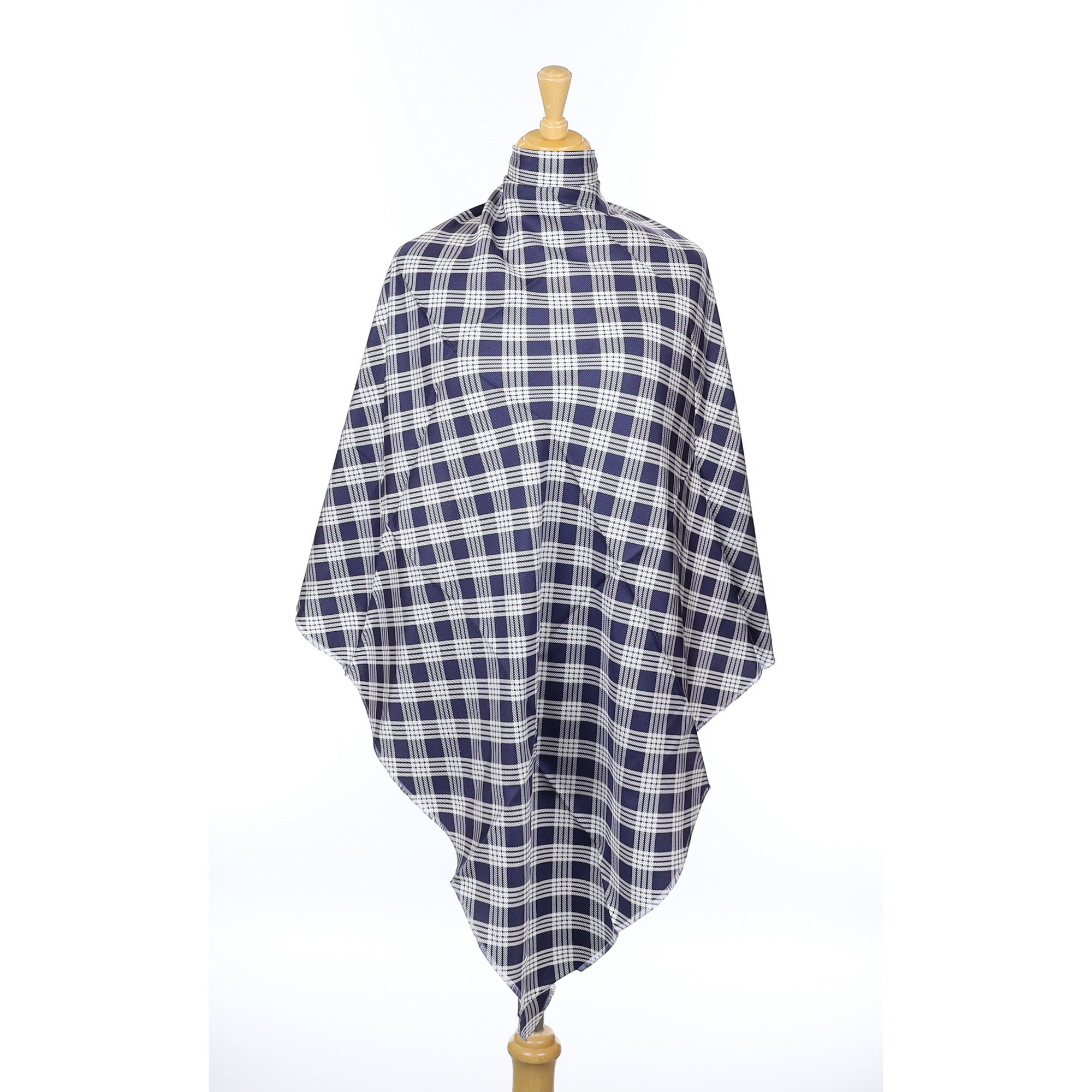 Brand New Agnona Navy Check Silk Scarf