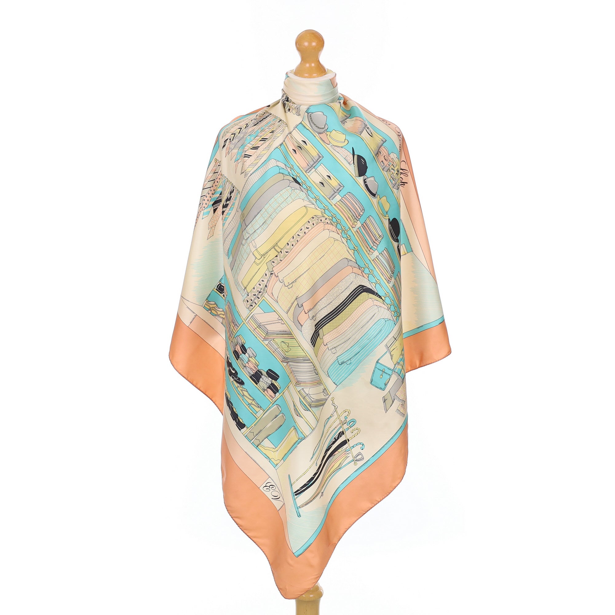 1980’s Dressing Room Design Vintage Silk Scarf