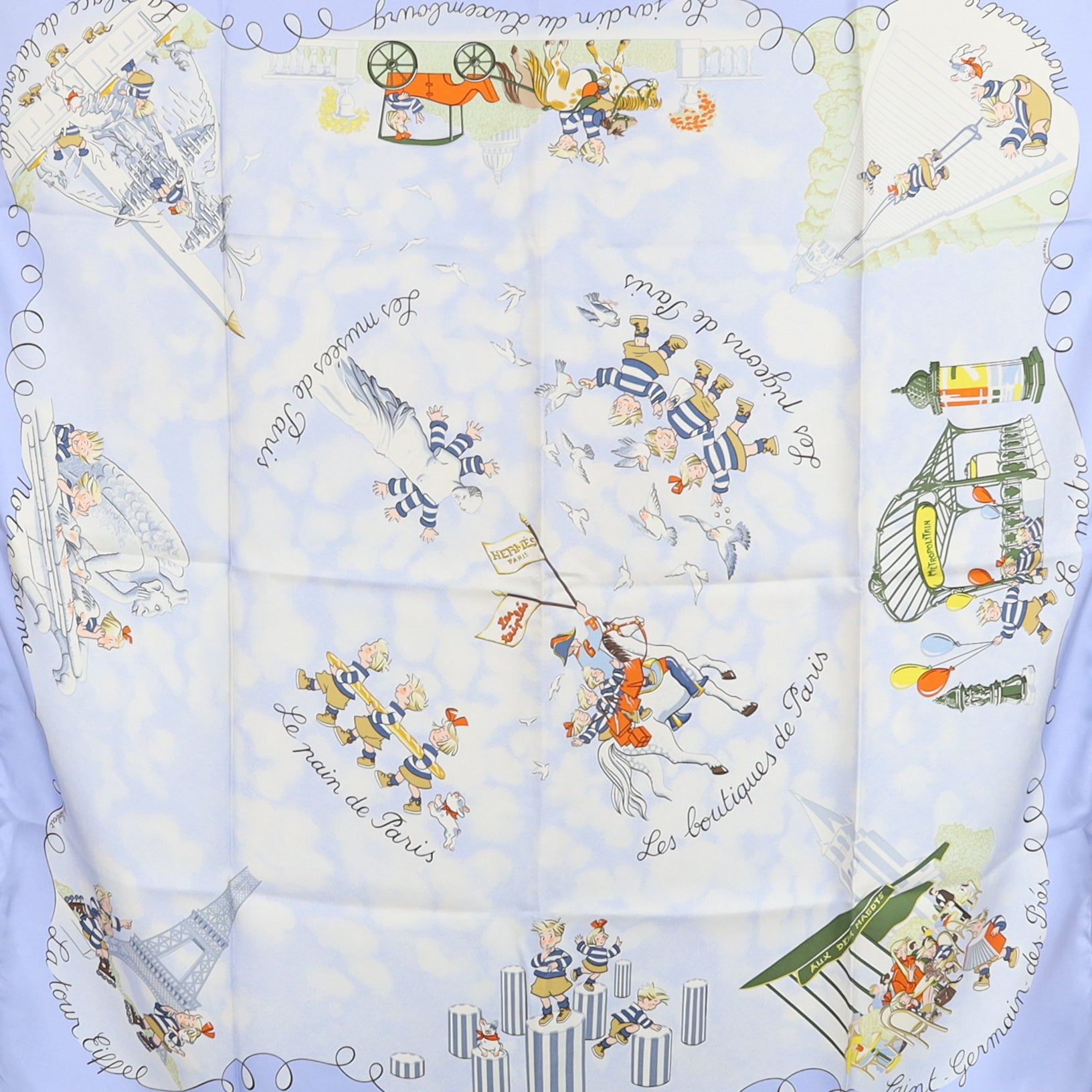 Hermès Les Triplés Silk Scarf Rare