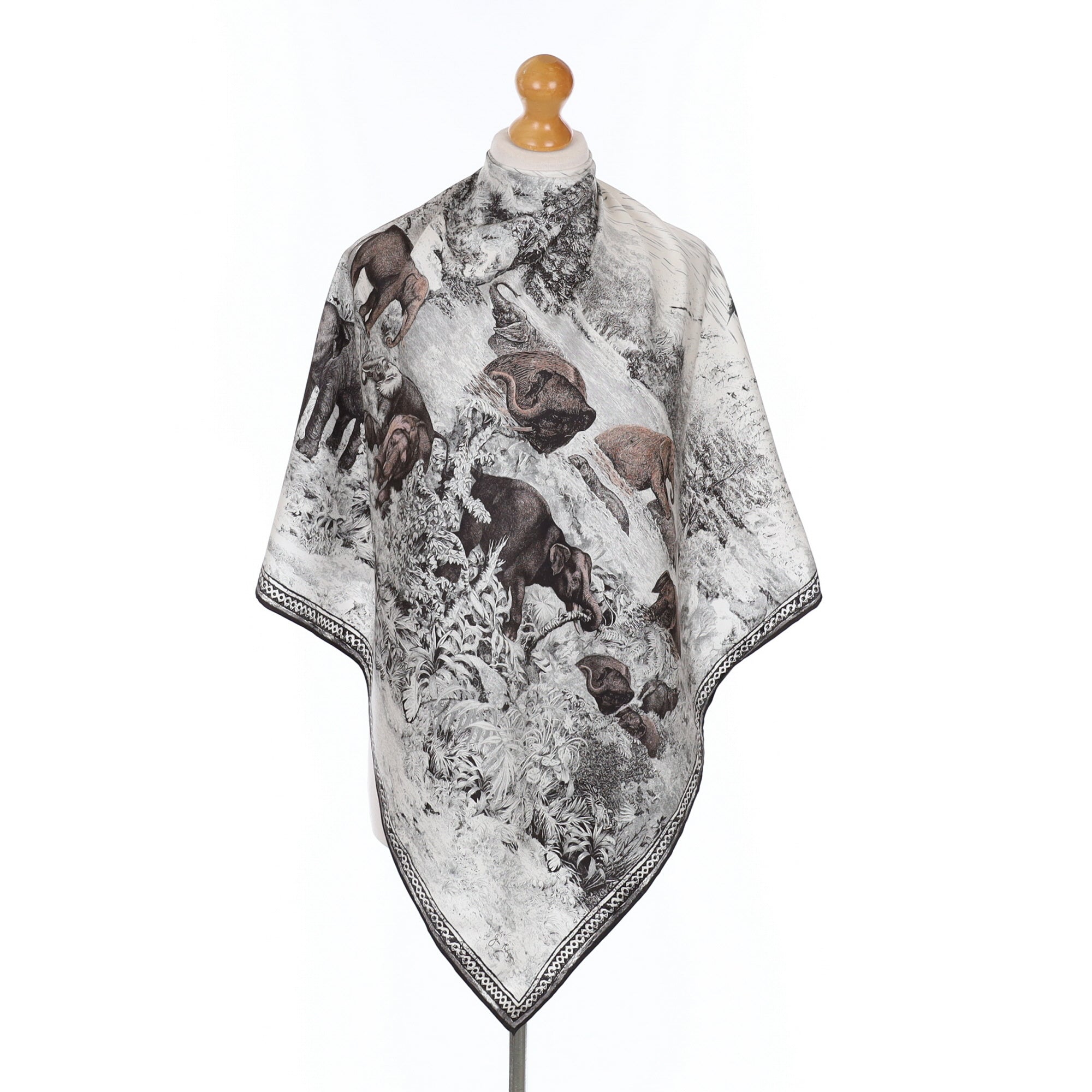 Jim Thompson Designer Elephant Silk Scarf