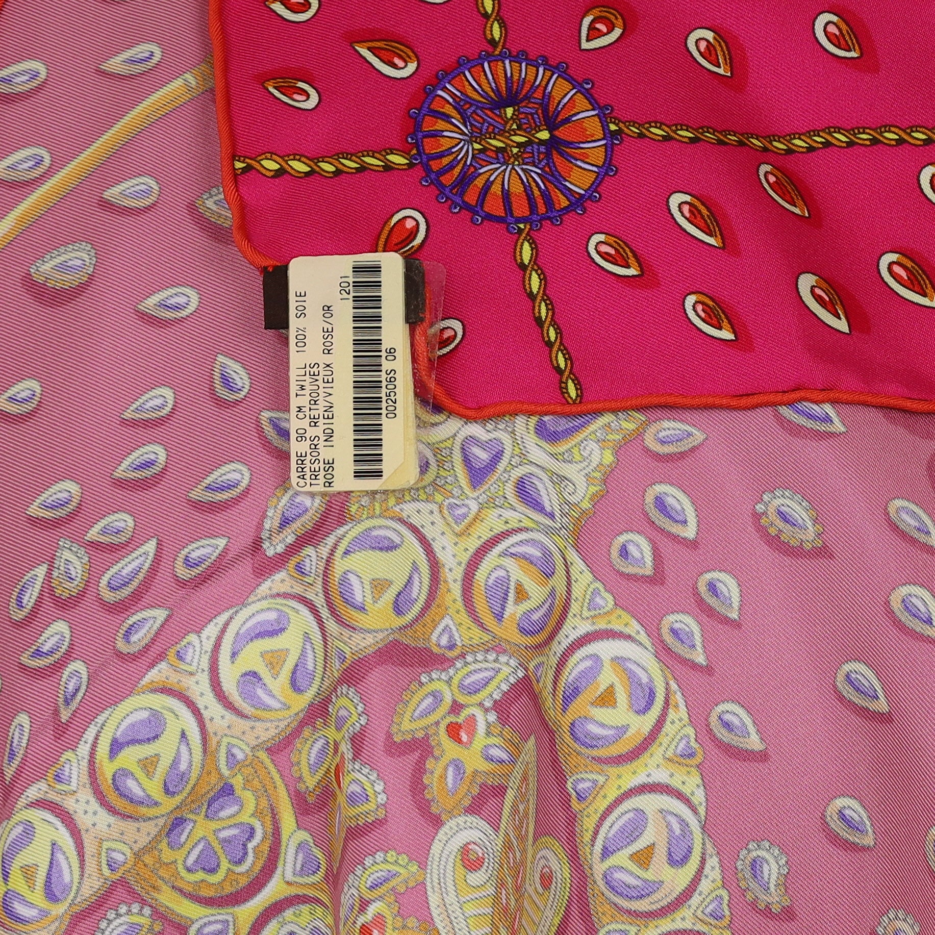 Brand New Boxed Hermès Tresors Retrouves Silk Scarf