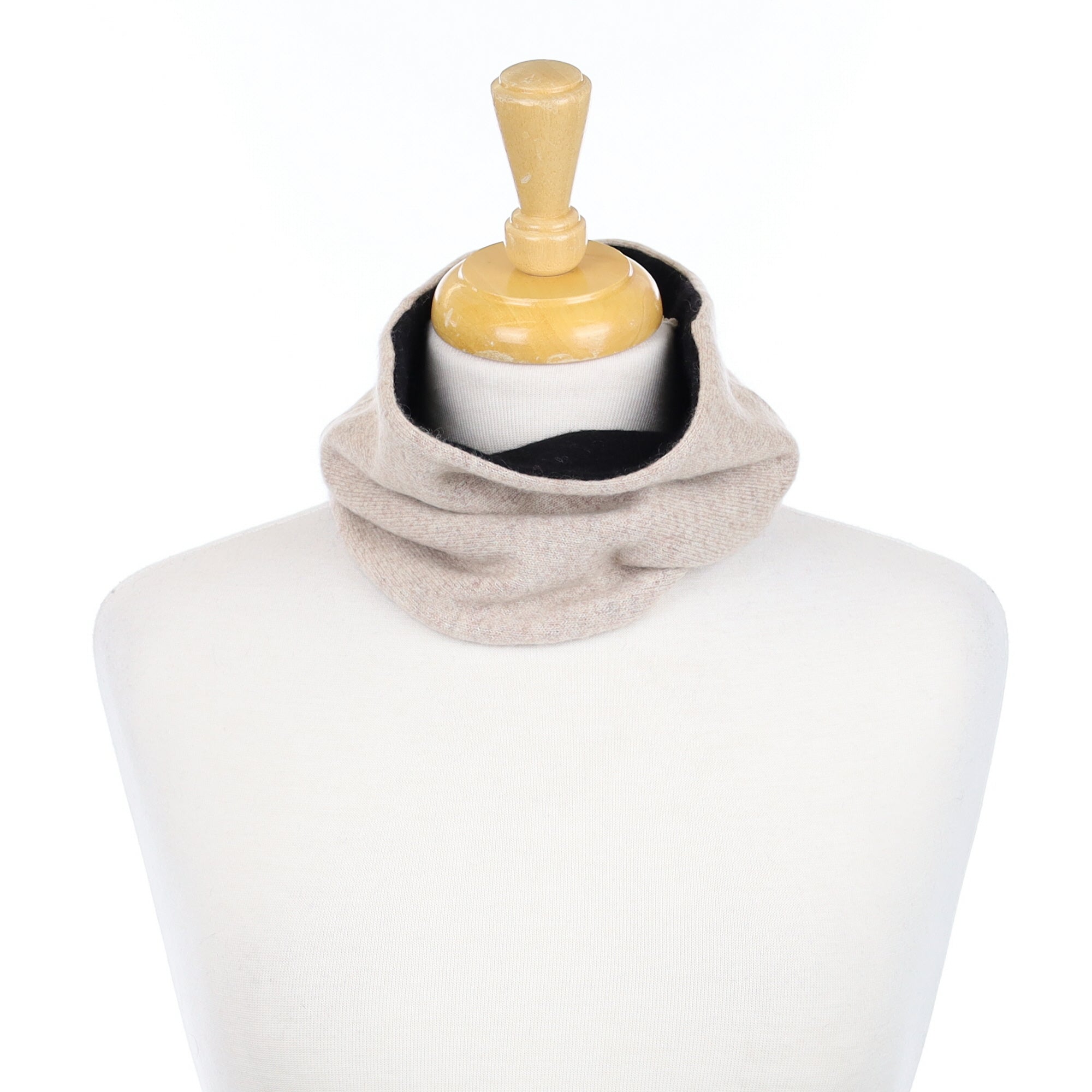 Oatmeal and Black Neck Warmer