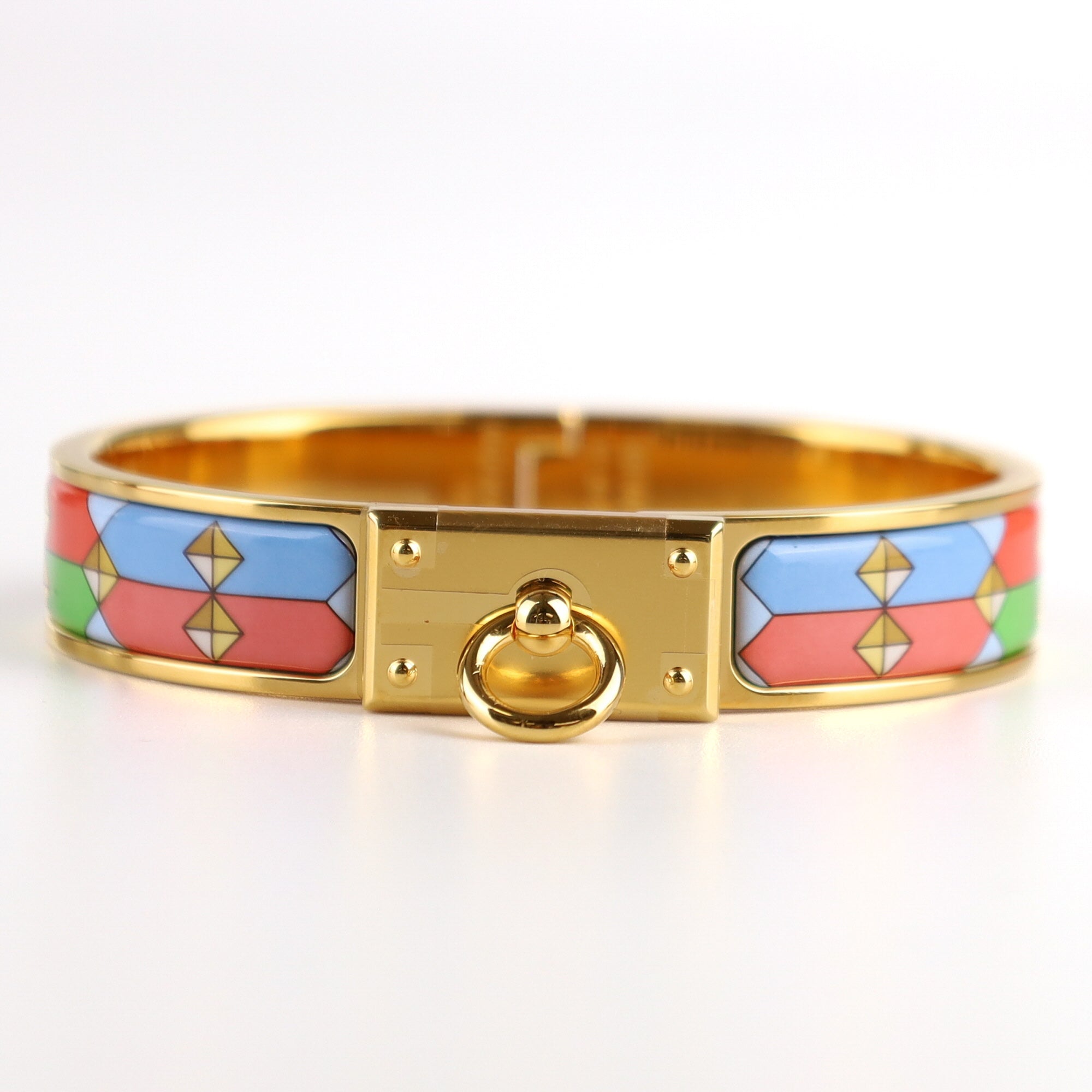 Brand New Boxed Hermès Clic Anneau Enamel Bracelet Size PM