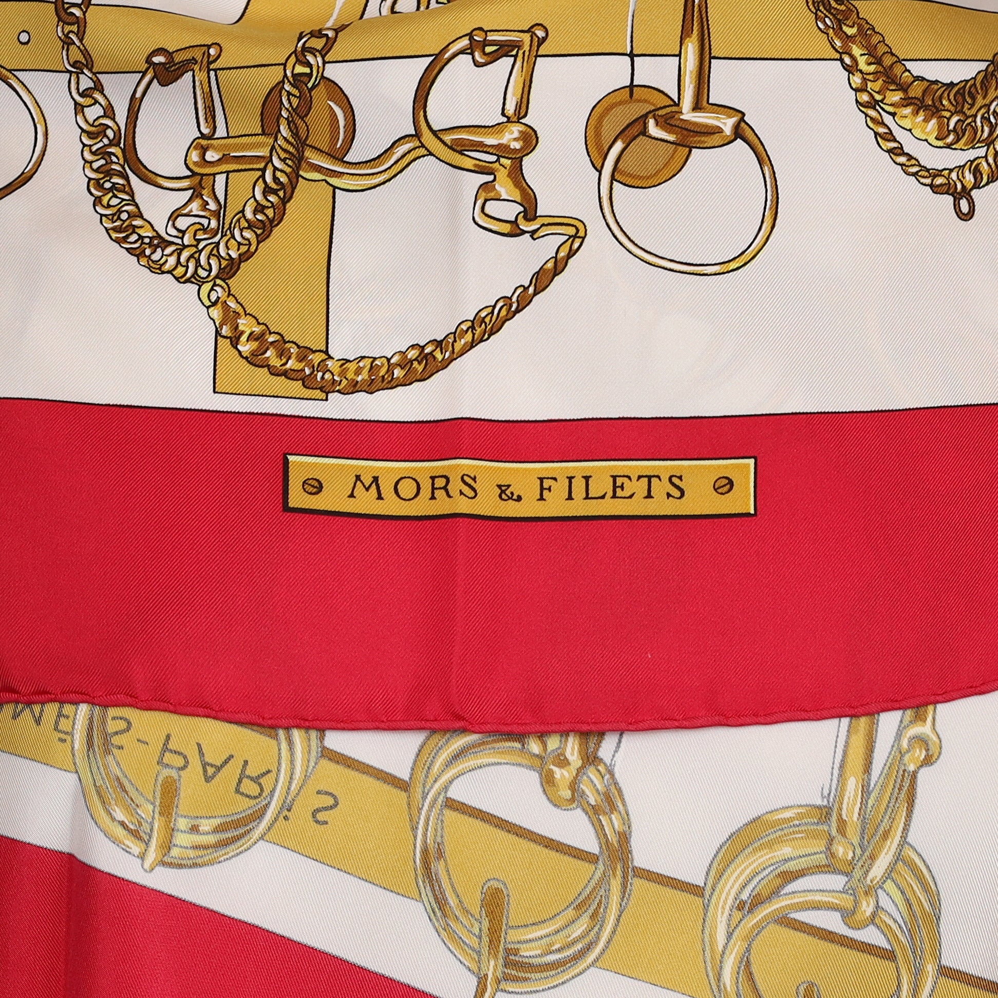 Hermès Mors & Filets Silk Scarf