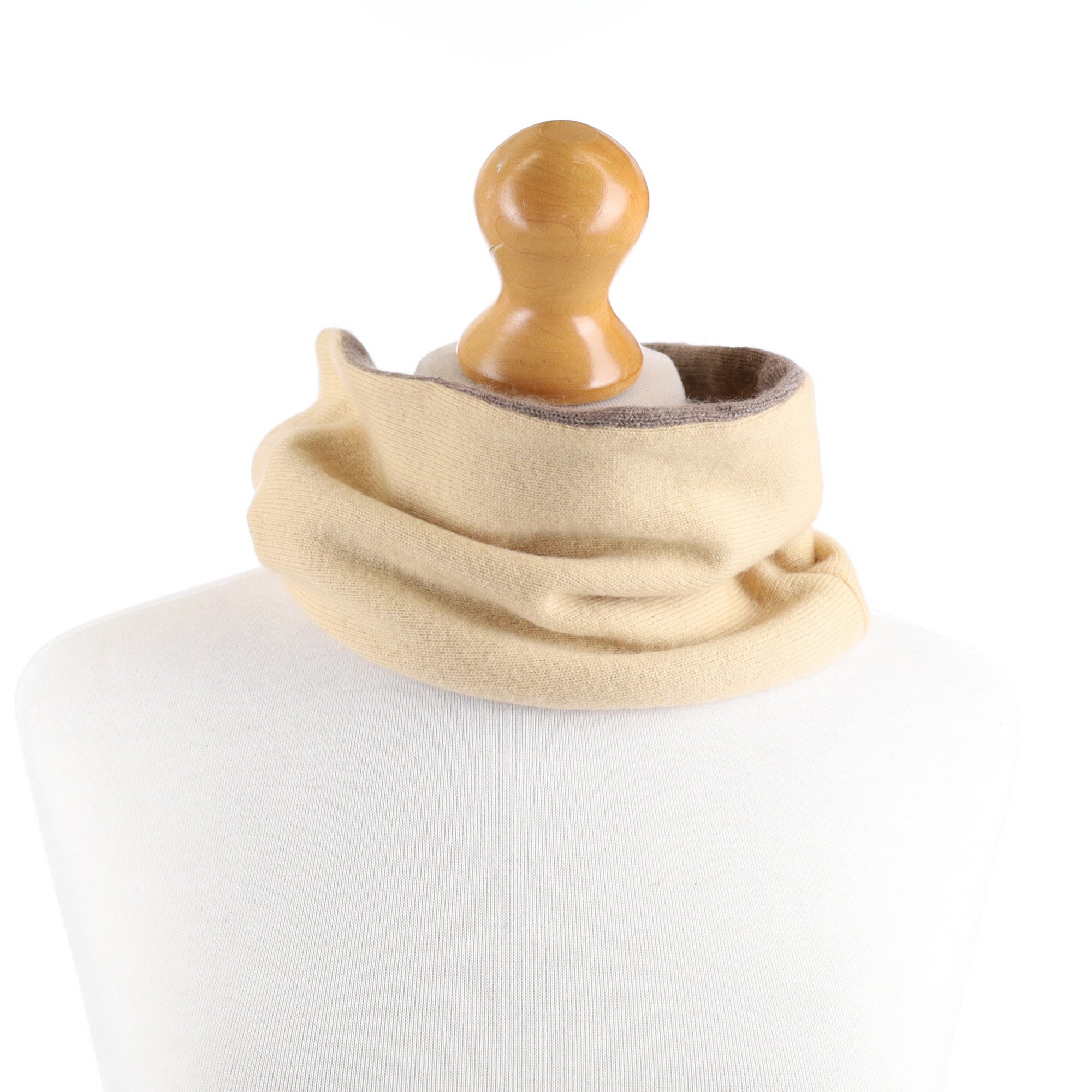 Men’s Beige and Mocha Brown Neck Warmer