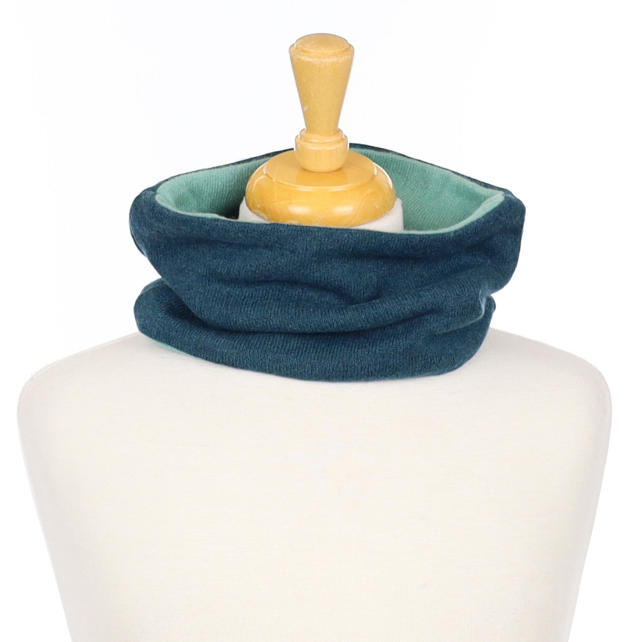 Darkest Sea Green and Turquoise Neck Warmer
