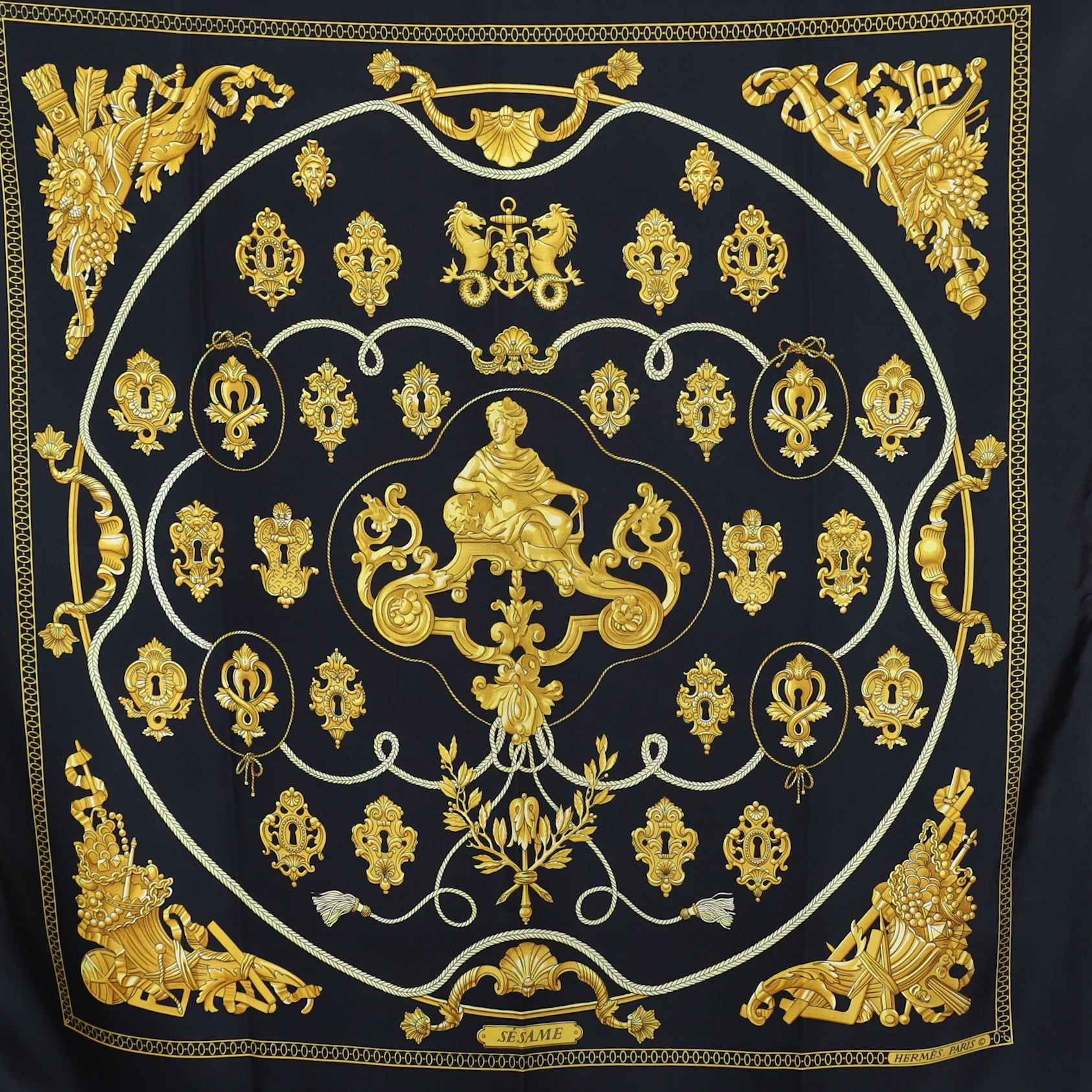 Hermès Sésame Silk Scarf