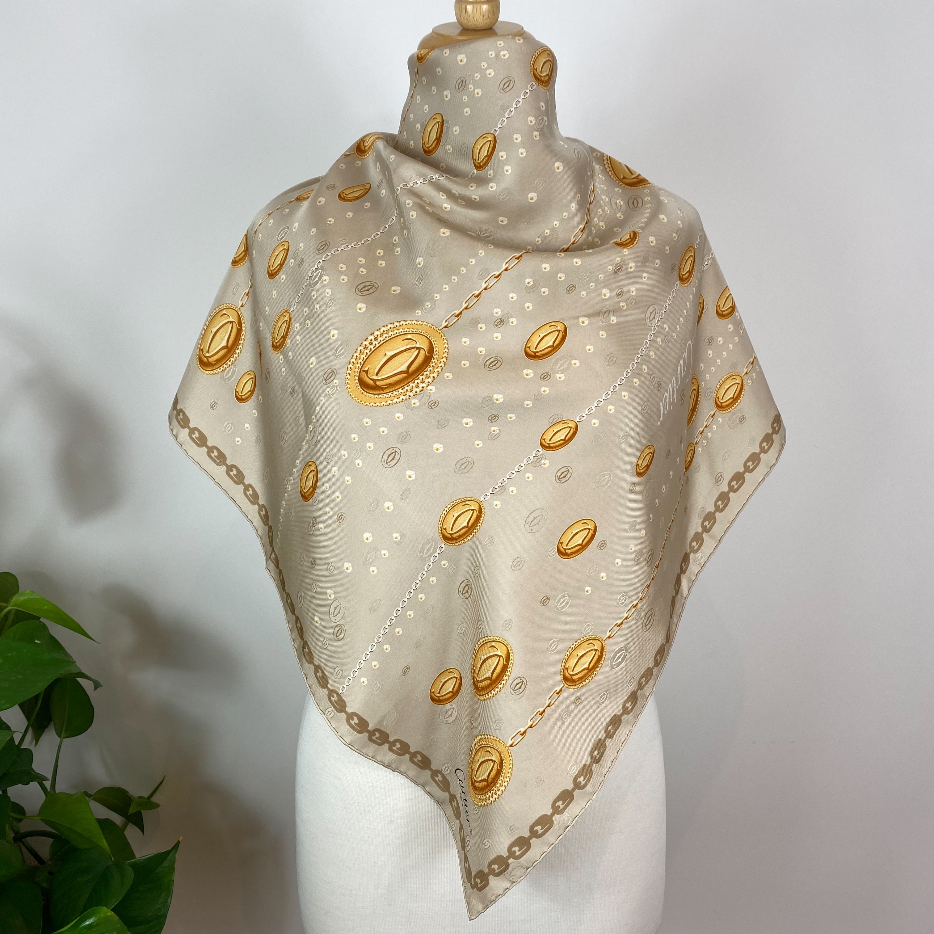 Cartier Immaculate Designer Silk Scarf
