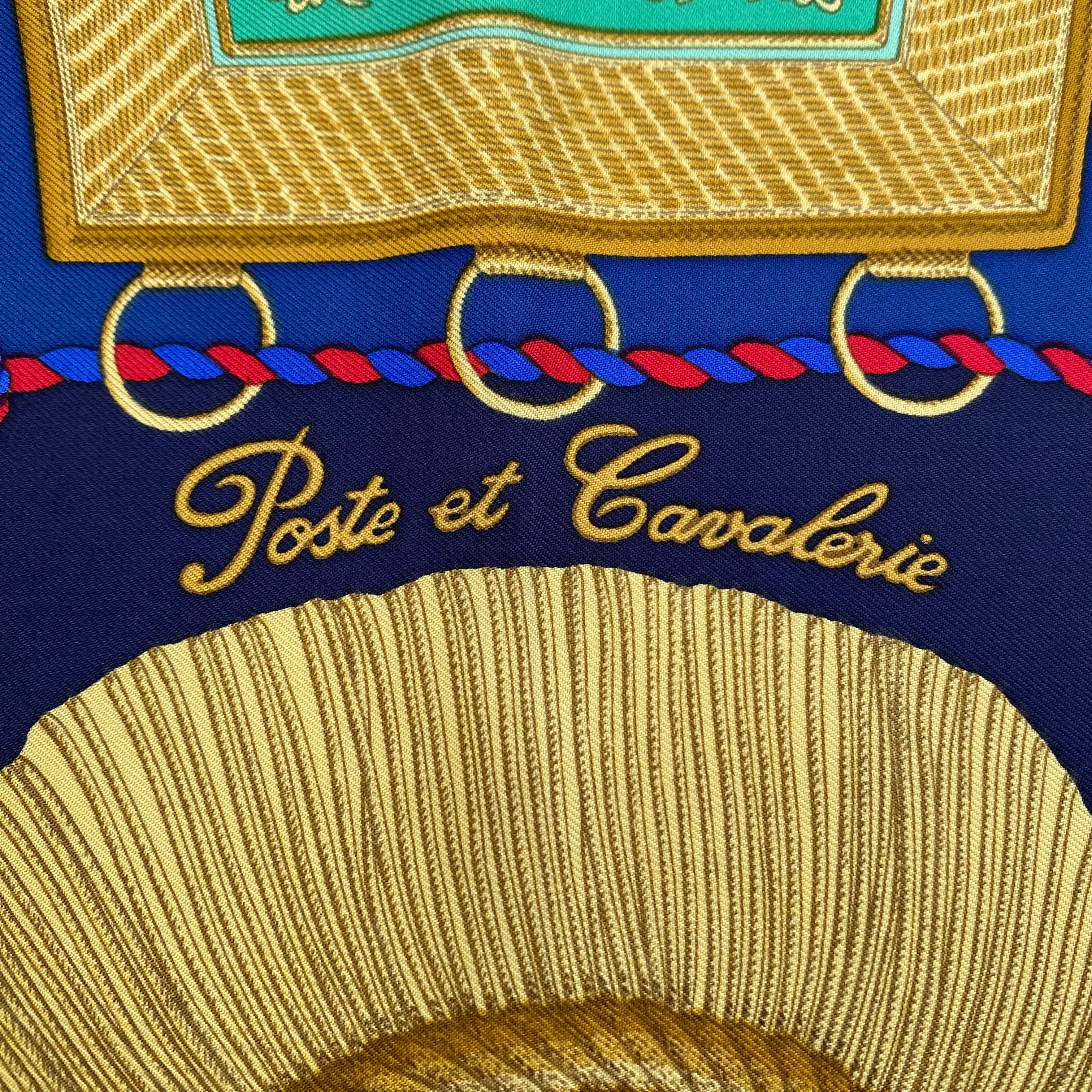 Hermès Poste et Cavalerie Silk Scarf