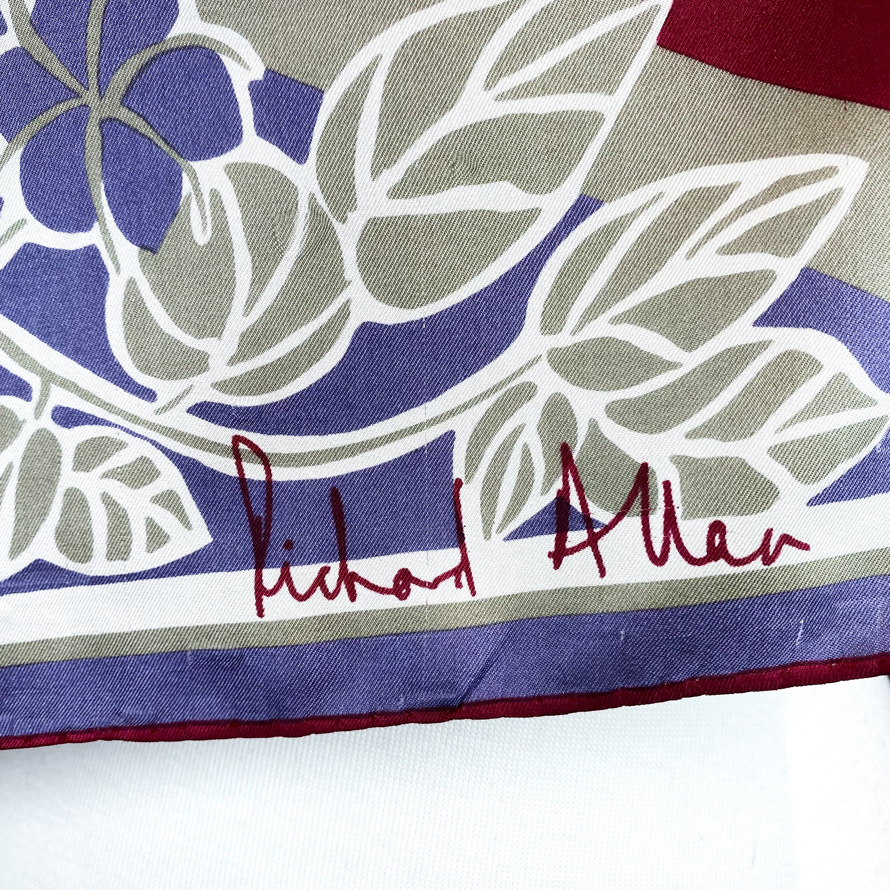 1970’s Richard Allan Floral Vintage Silk Scarf